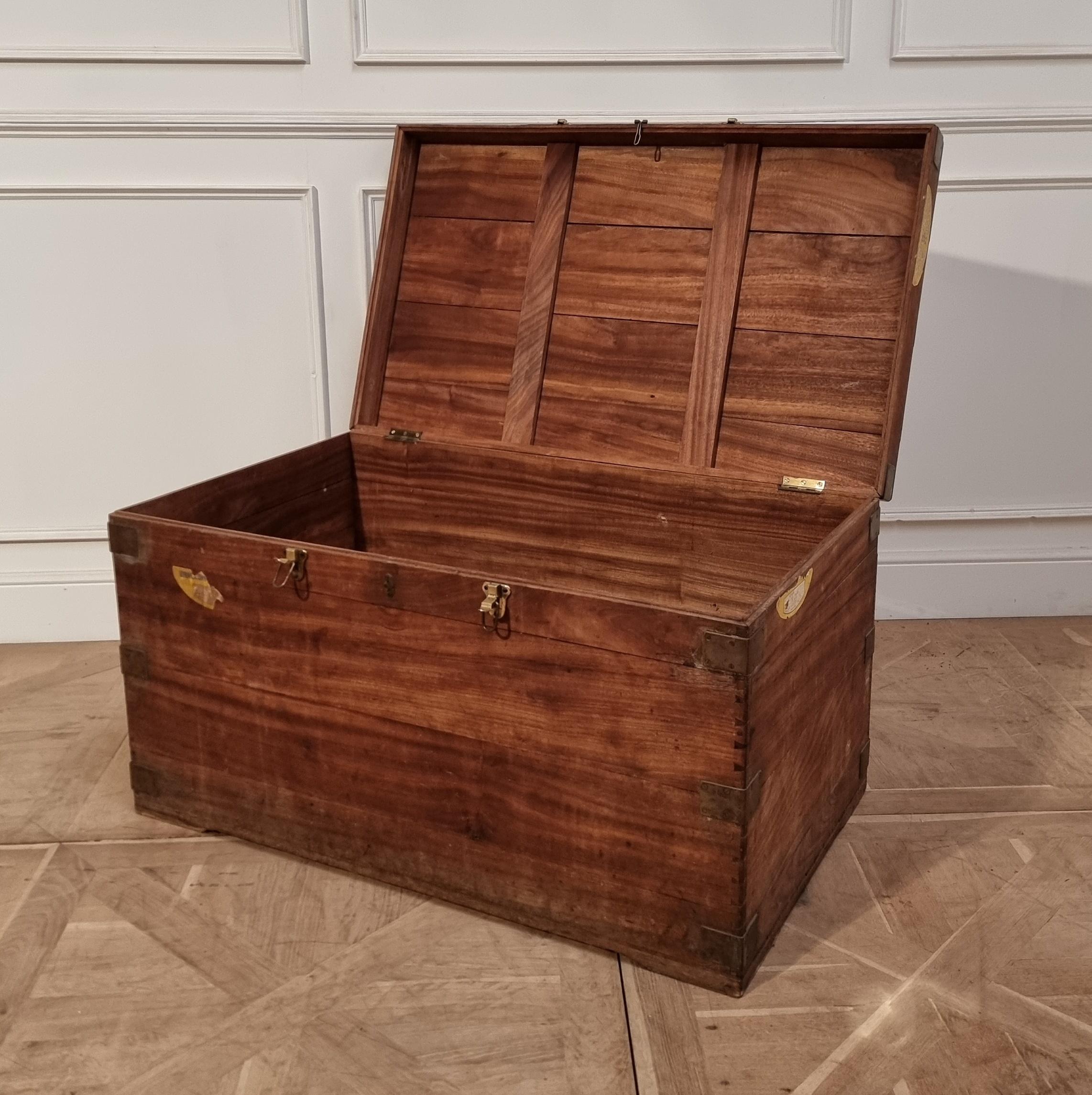 Antike Camphor-Reisekommode (Holz) im Angebot