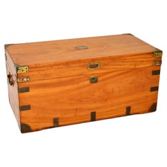 Antique Camphor Wood Military Campaign Trunk