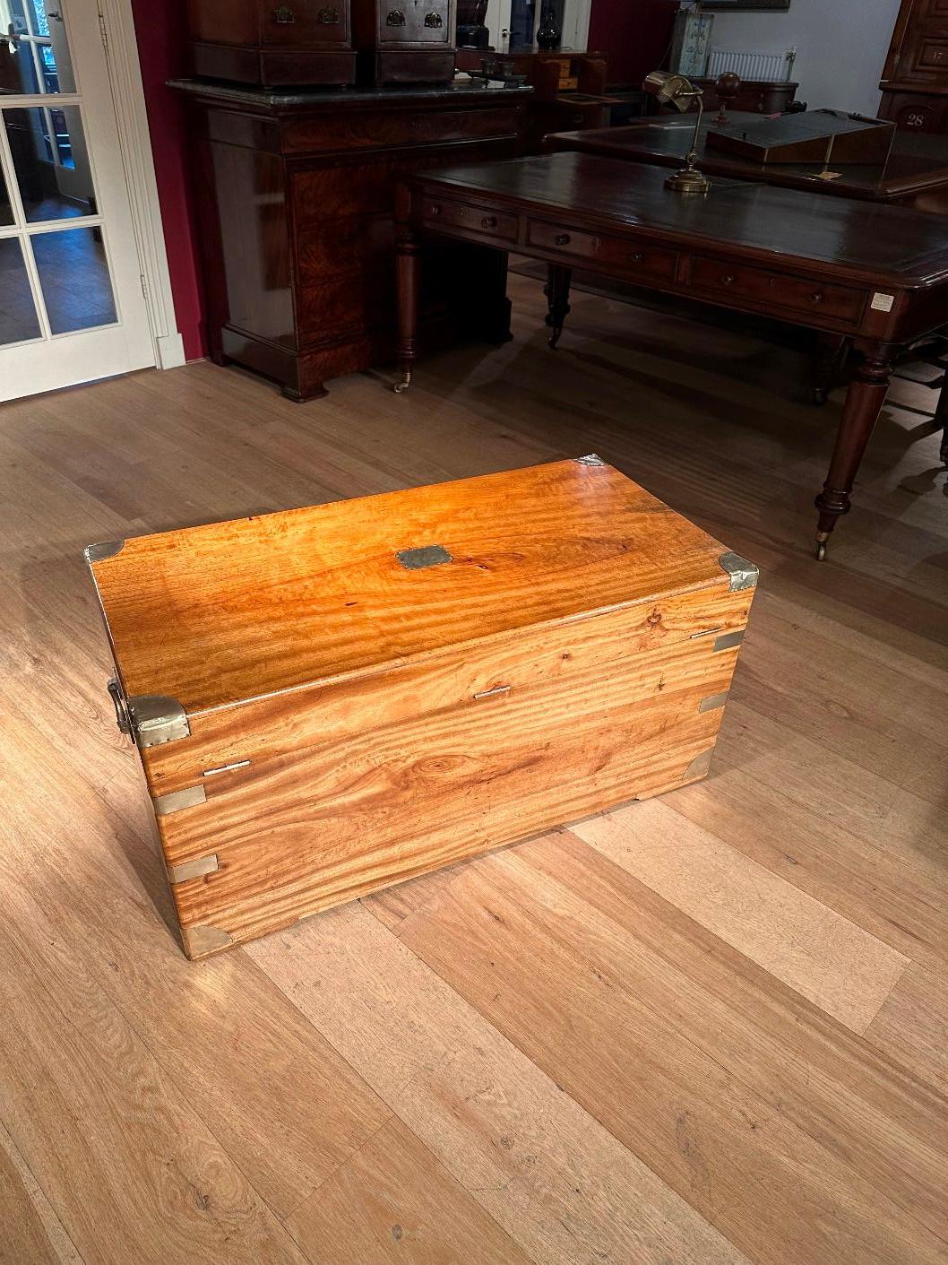 Satinwood Antique Camphor Wooden Box / Coffee Table