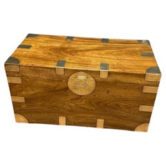 Antique  camphor wooden transport box