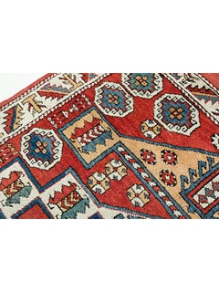 Antique Canakkale Rug Anatolian Carpet Turkish Golden Plate Design 19th Century