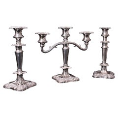 Antique Candelabra, Candlesticks, English, Silver Plate, Centrepiece, Victorian