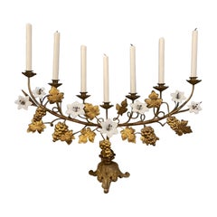Antique Candelabra or Alter Ornament, circa 1890 France-Boat Shaped