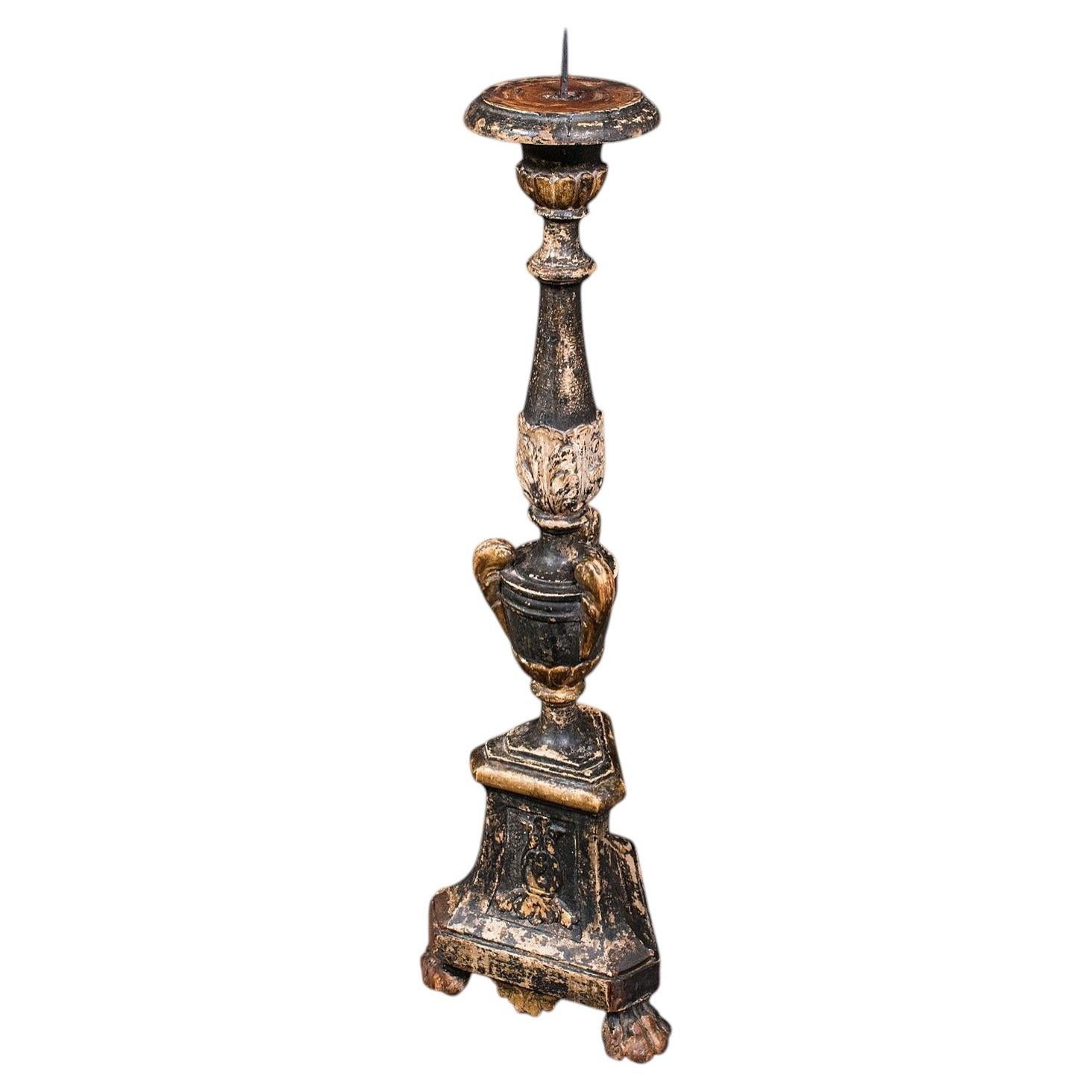 Antique Candle Pricket, English, Ebonised, Candlestick, Centrepiece, Georgian