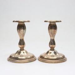 Antique Candlelabra Golden Art Deco Style Candlesticks, A Set of 5 Bronze