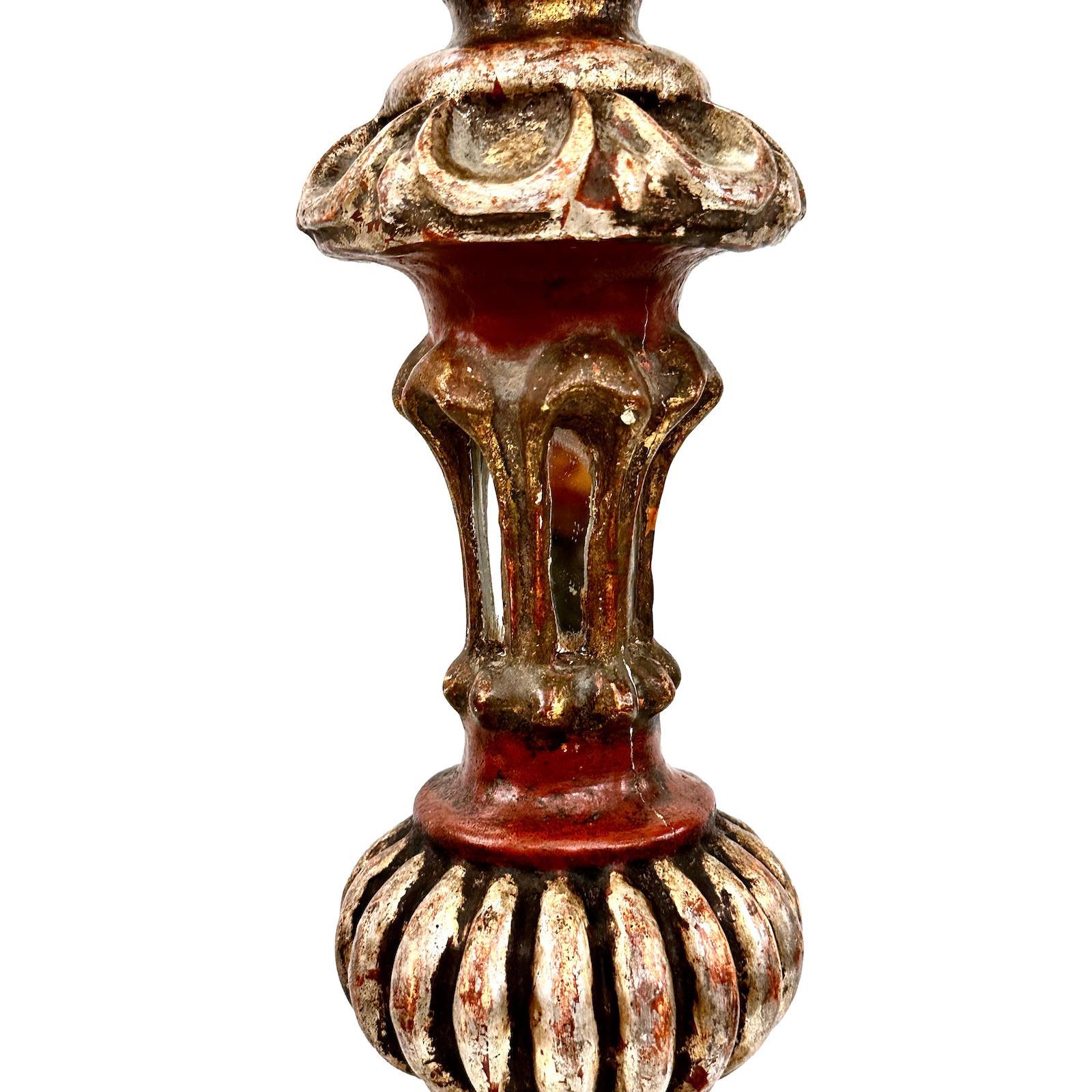 Spanish Antique Candlesitck Lamp For Sale