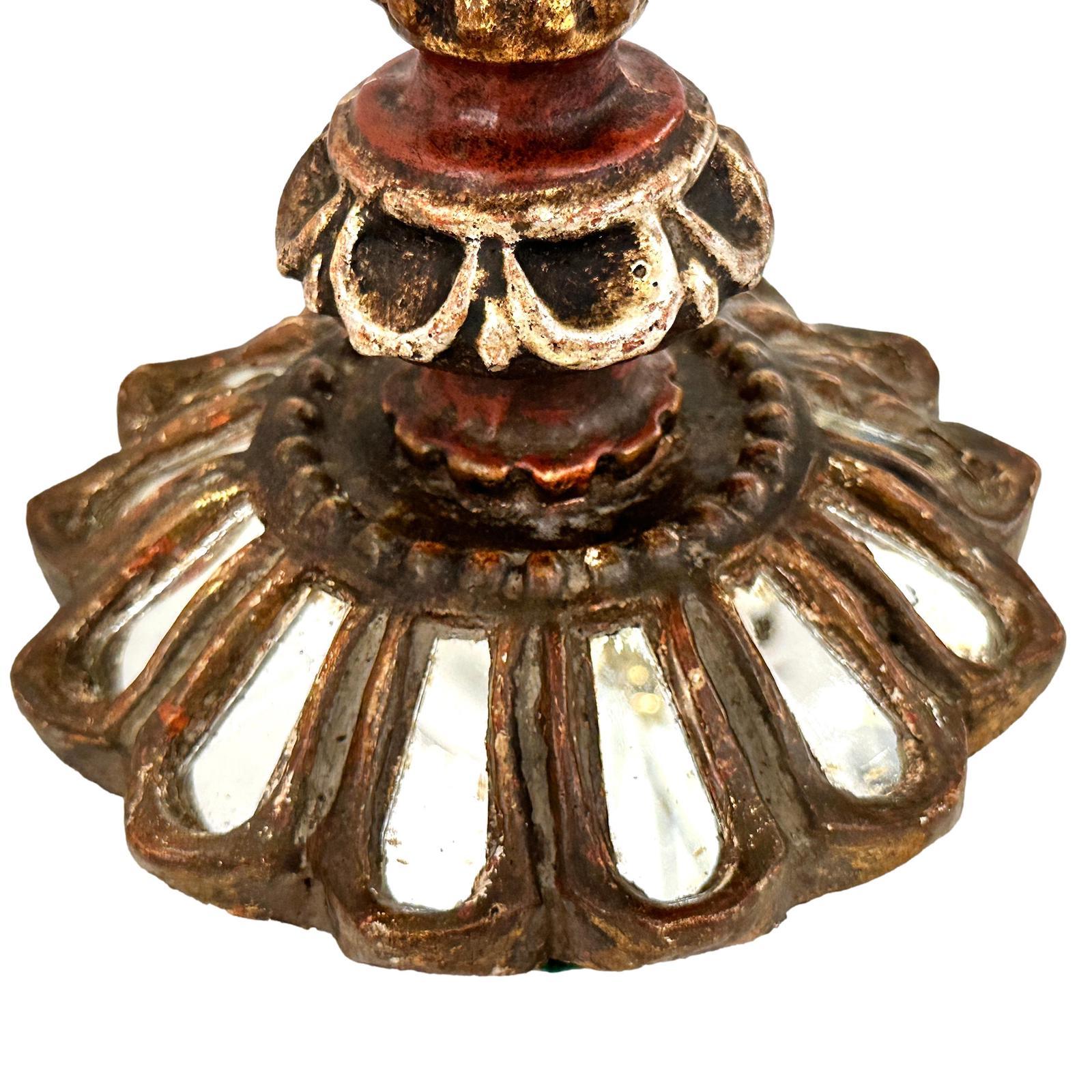 Antique Candlesitck Lamp In Good Condition For Sale In New York, NY