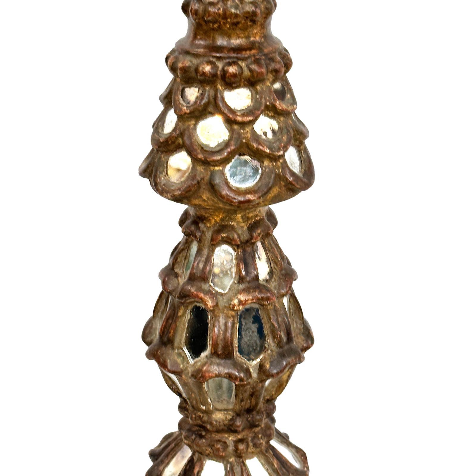 Early 20th Century Antique Candlesitck Lamp For Sale