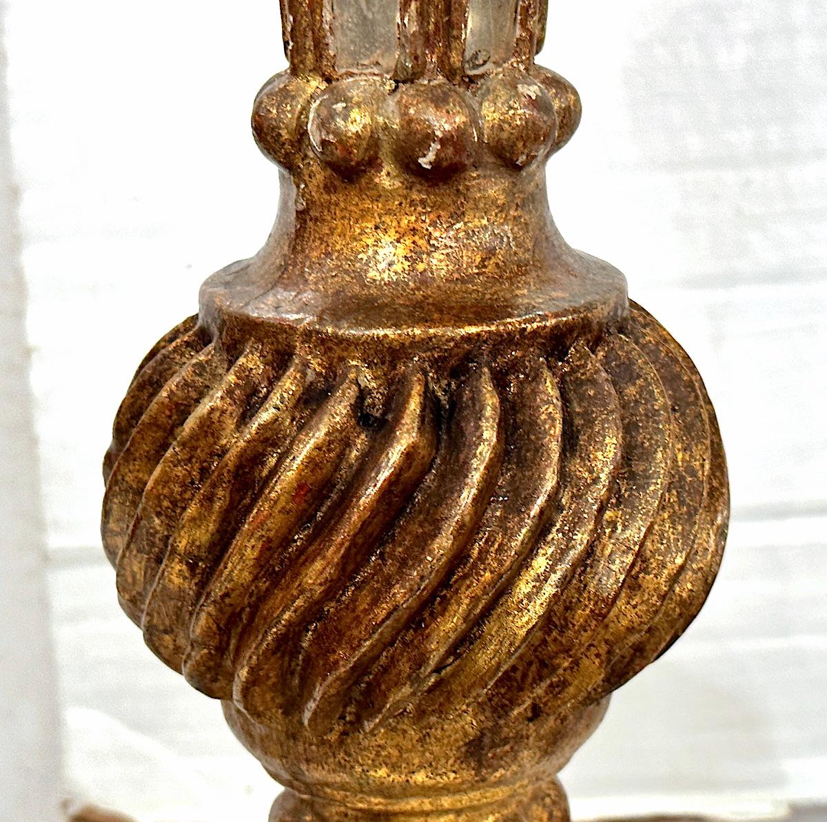 Antique Candlesitck Lamp In Good Condition For Sale In New York, NY