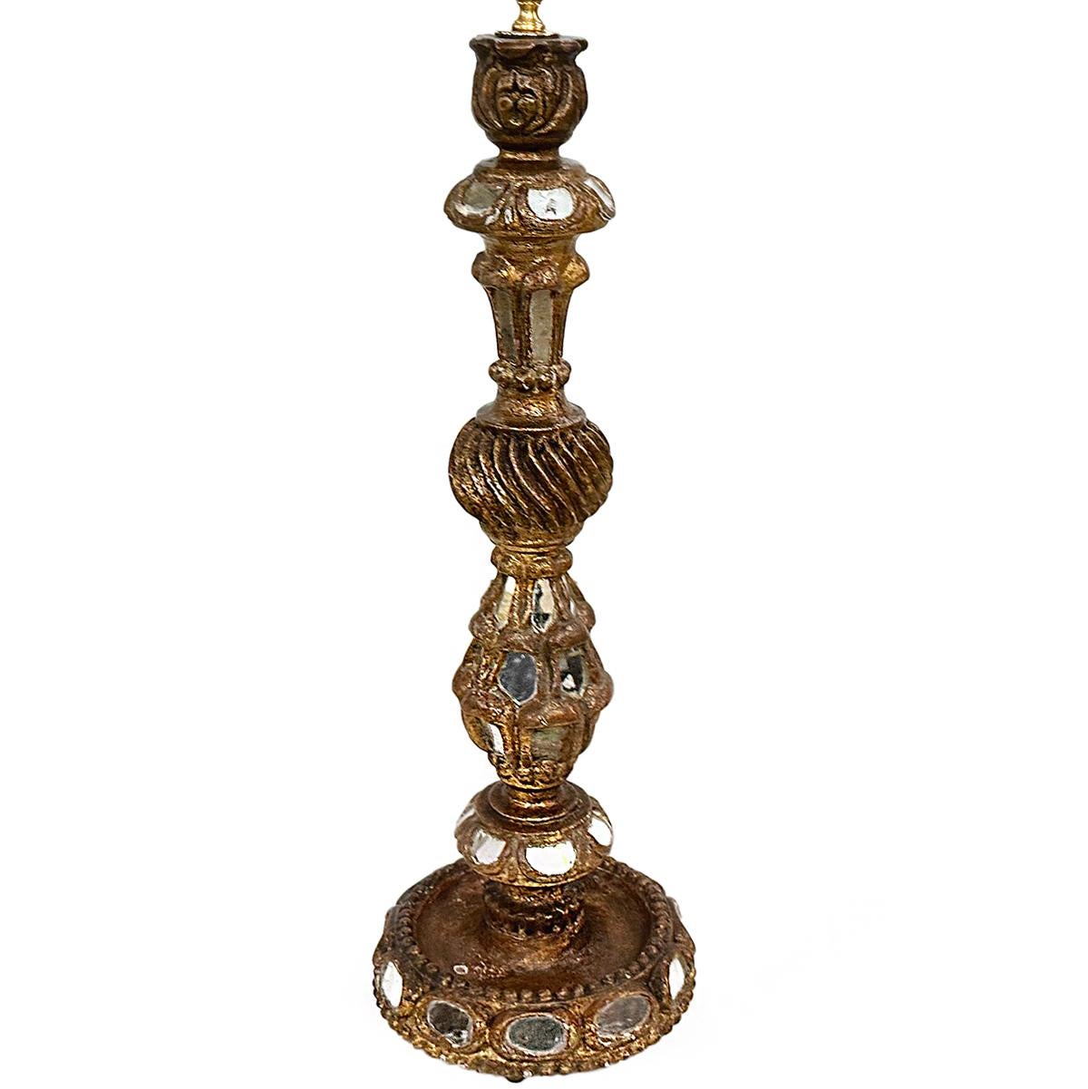 Antique Candlesitck Lamp For Sale 1