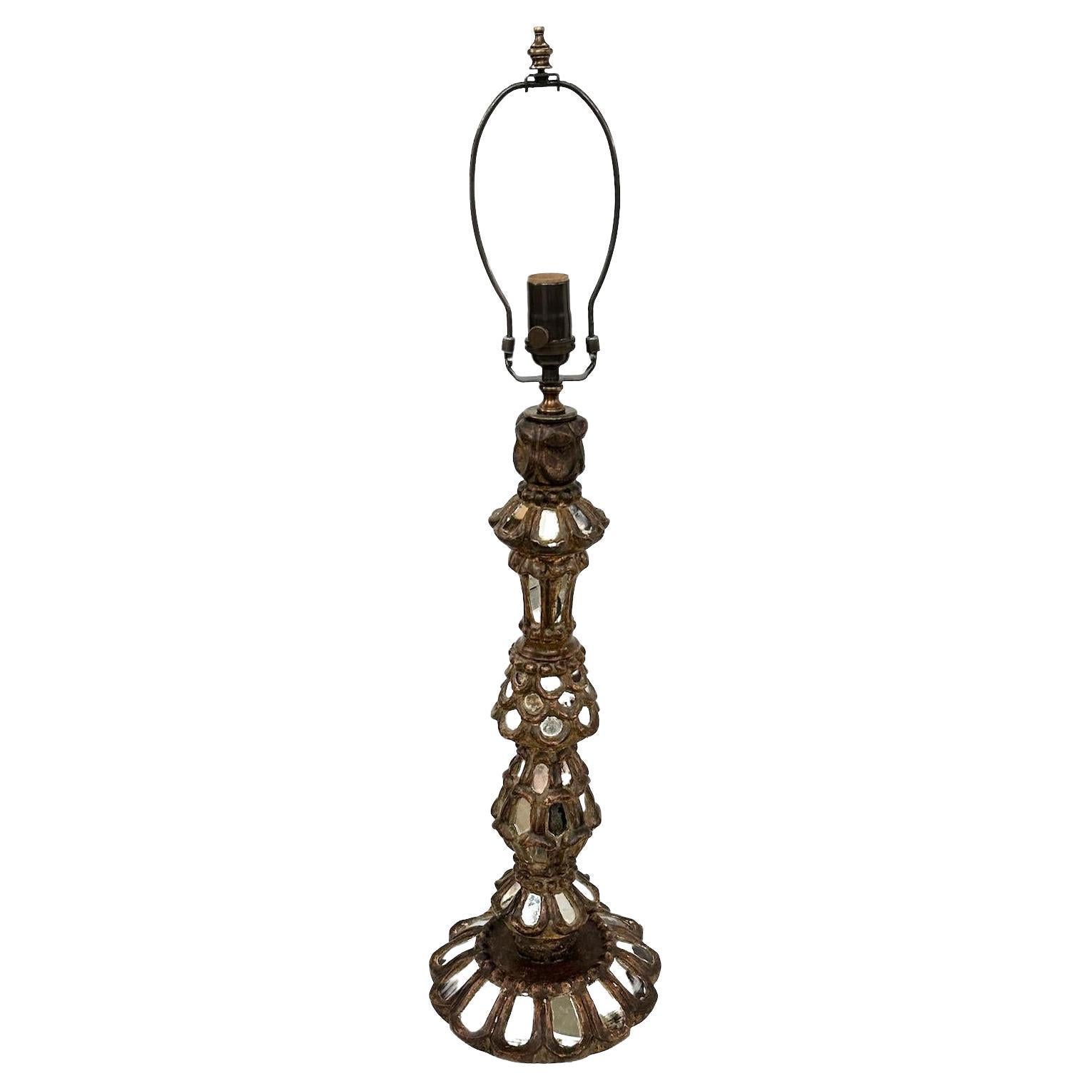 Antique Candlesitck Lamp For Sale