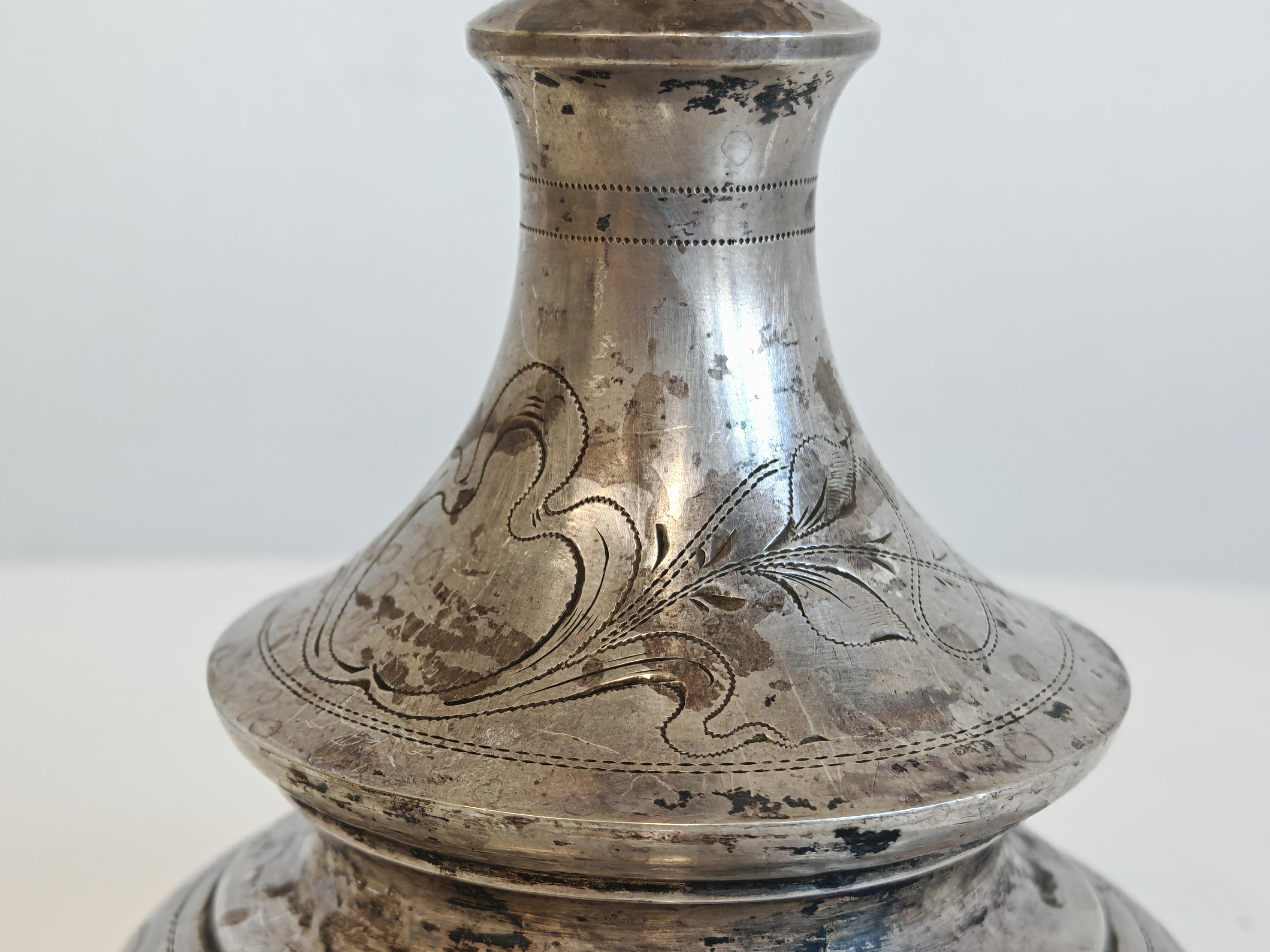 Antico candeliere in argento, Austria, XIX secolo in vendita 1