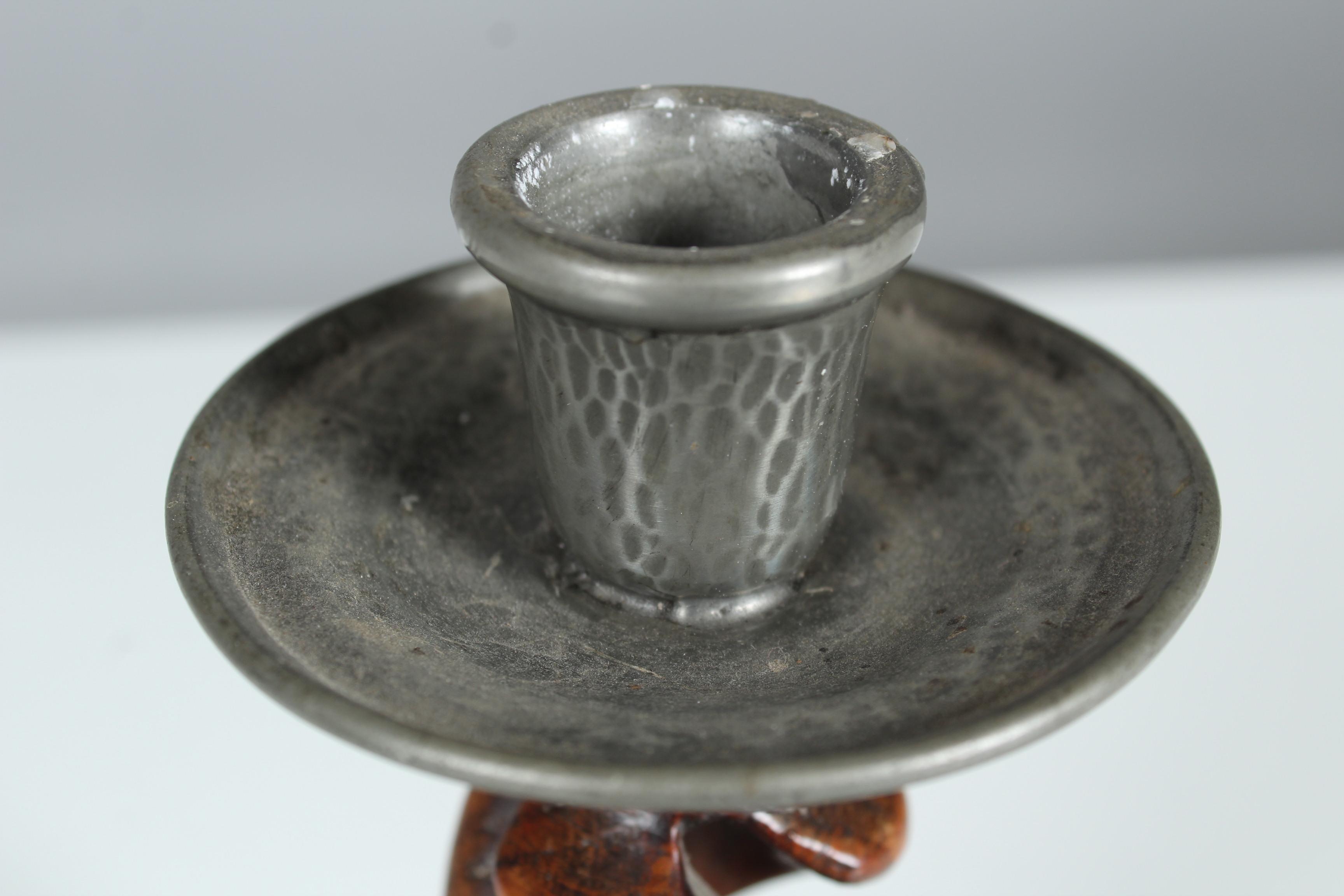 Antique Candlestick, Stamped Tudric Pewter, circa 1905 For Sale 1