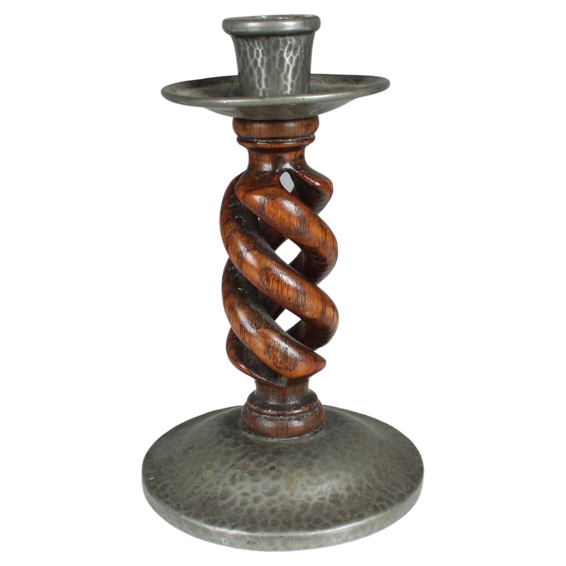 Antique Candlestick, Stamped Tudric Pewter, circa 1905 For Sale
