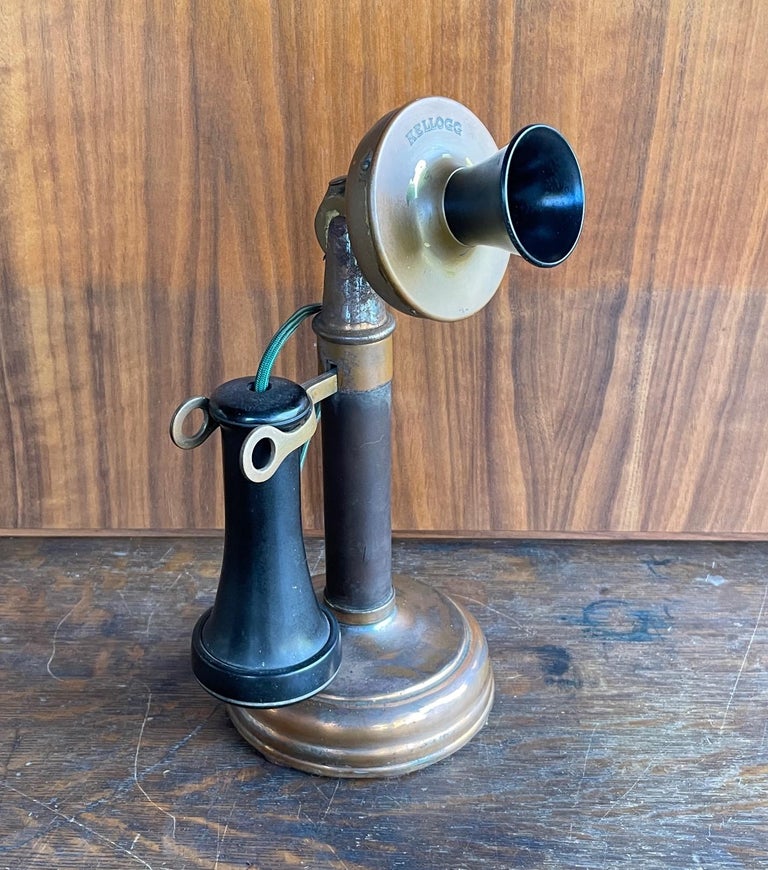 Antique Candlestick Telephone Obsolete Gift Prop Vintage Industrial ...