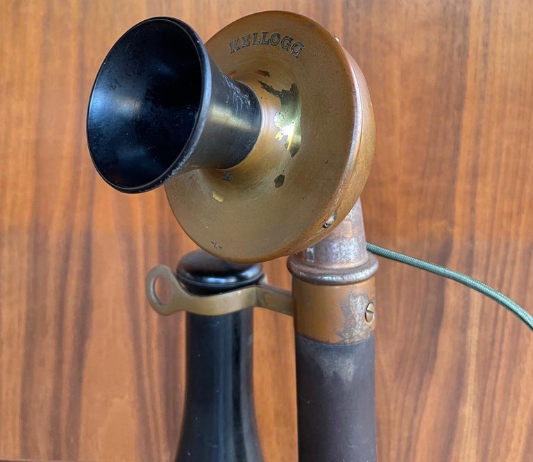 Antique Candlestick Telephone Obsolete Gift Prop Vintage Industrial