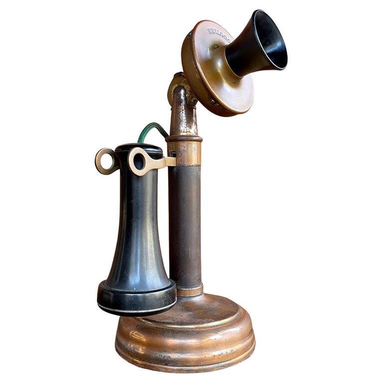 Antique Candlestick Telephone Obsolete Gift Prop Vintage Industrial