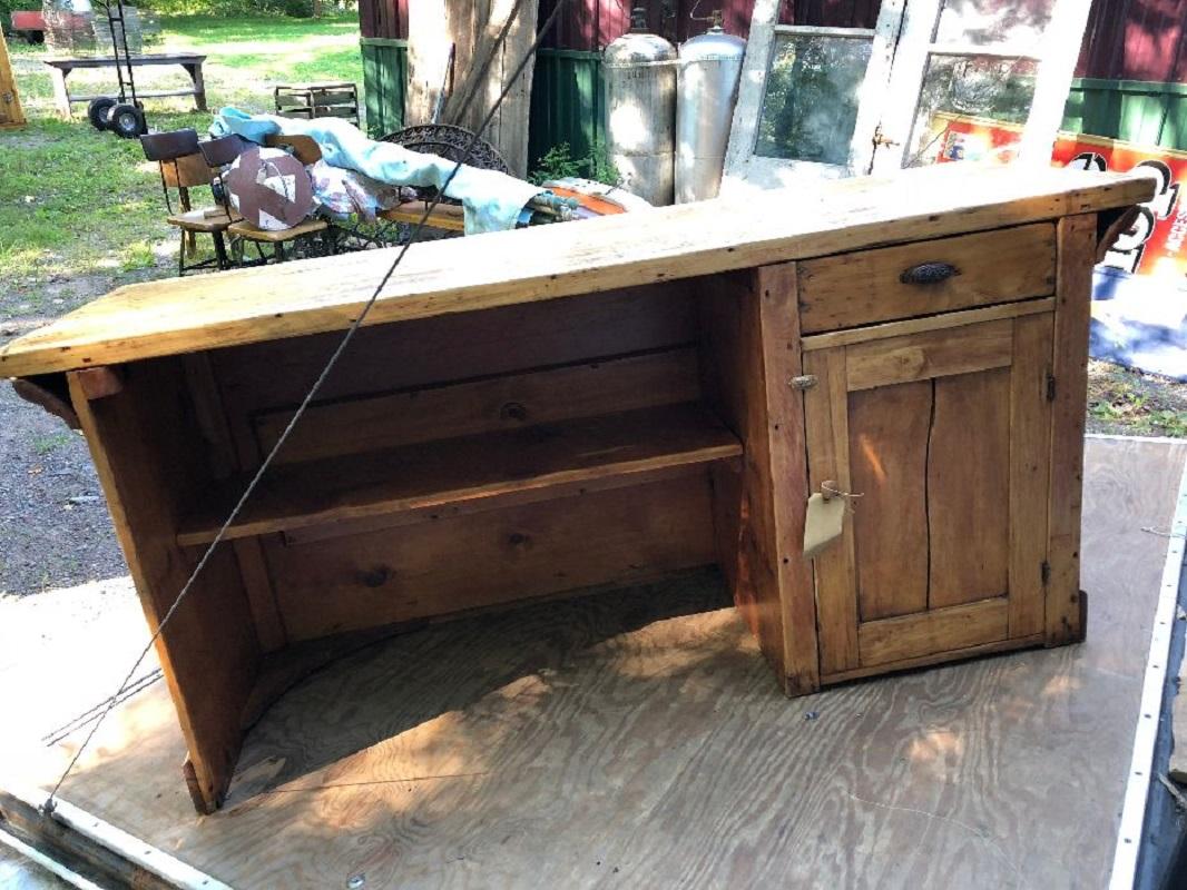 Antique candy store wood counter. Original condition.