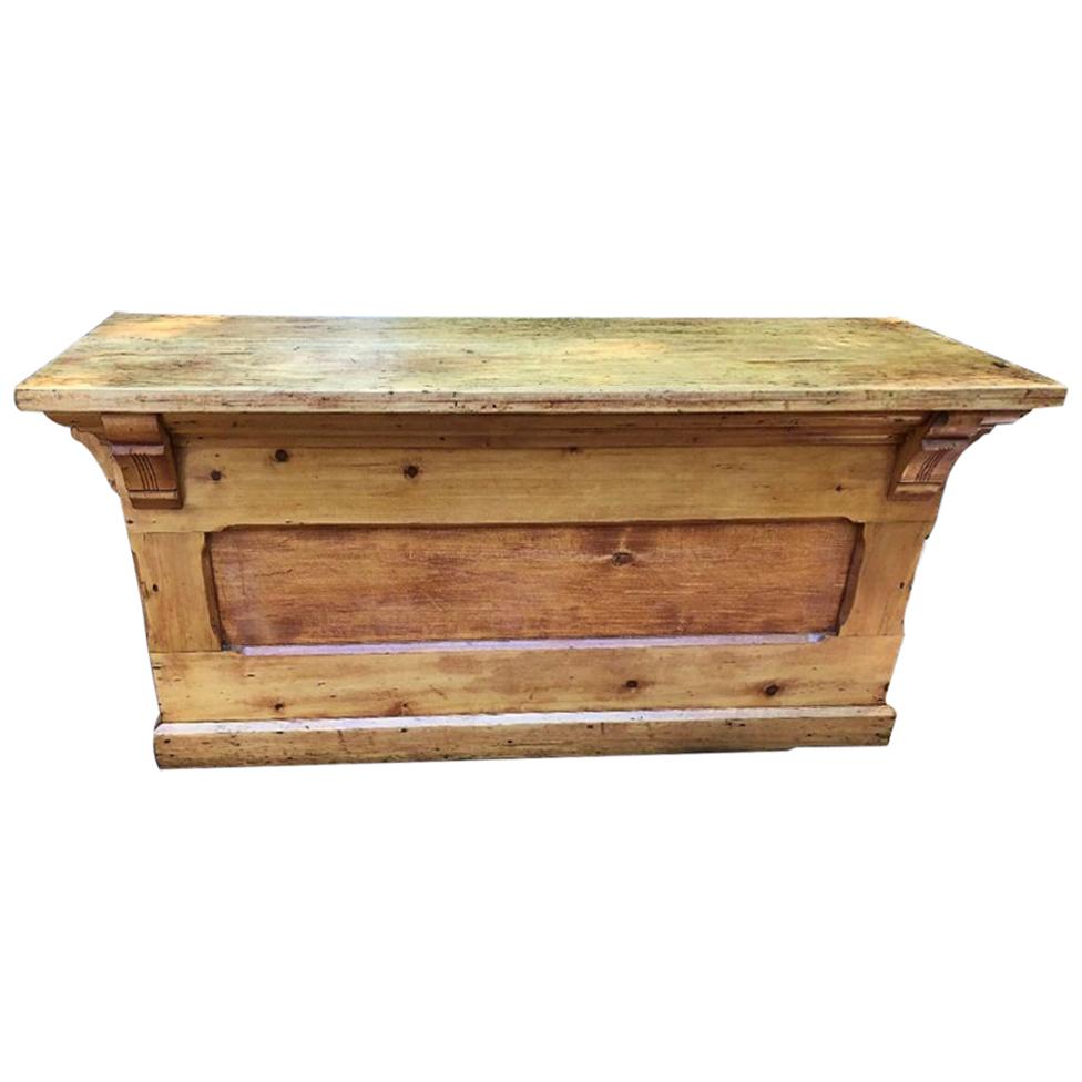 Antique Candy Store Wood Counter For Sale
