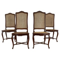 Antique French Back - Set di quattro sedie da pranzo in stile francese