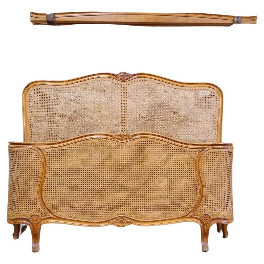 Vintage Painted French Cane Daybed at 1stDibs