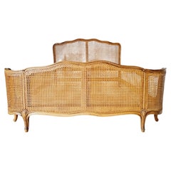 Used Cane French Bed Corbeille Louis XV Style