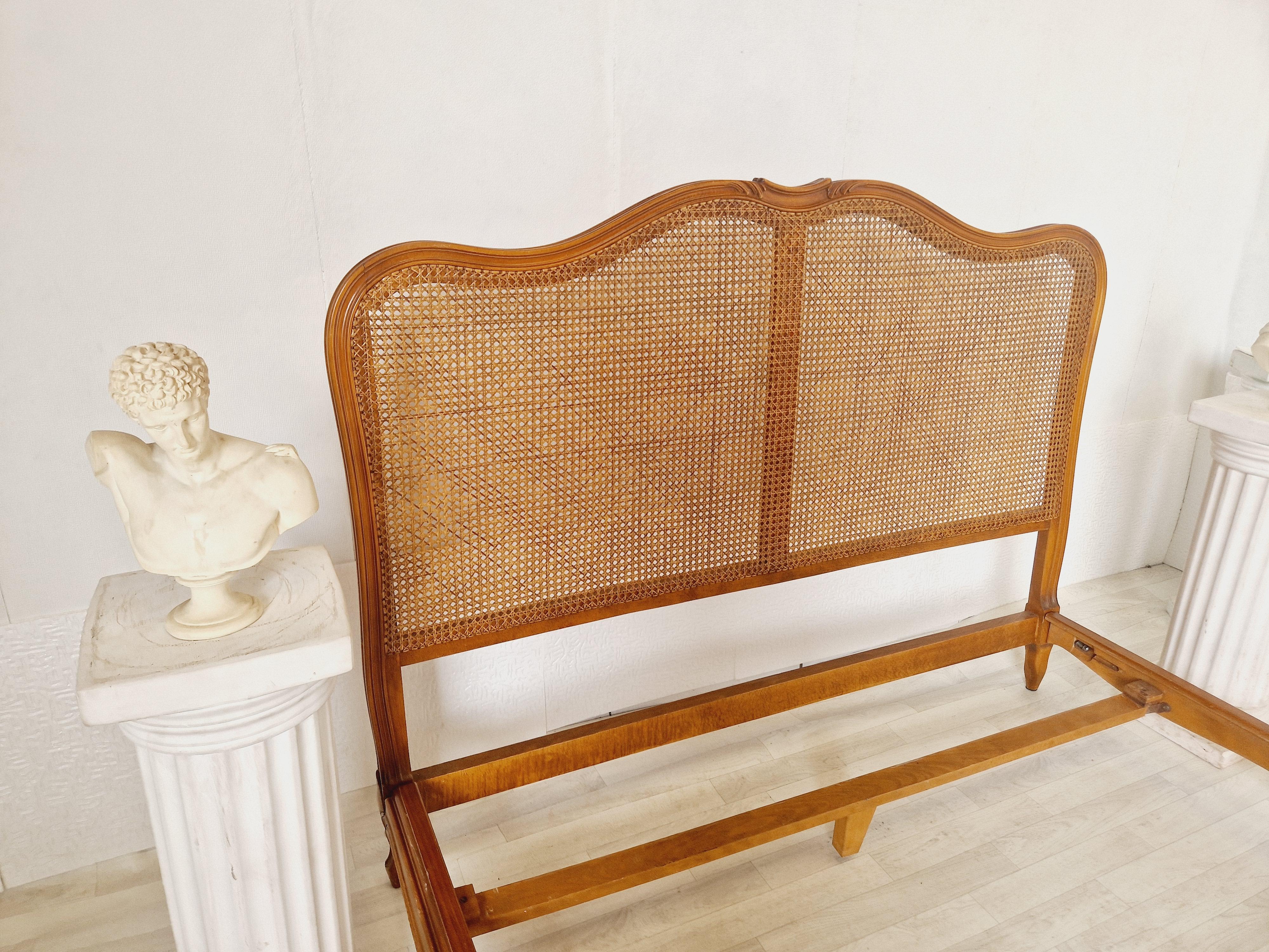 Antique Cane French Bed Louis XV Style 3