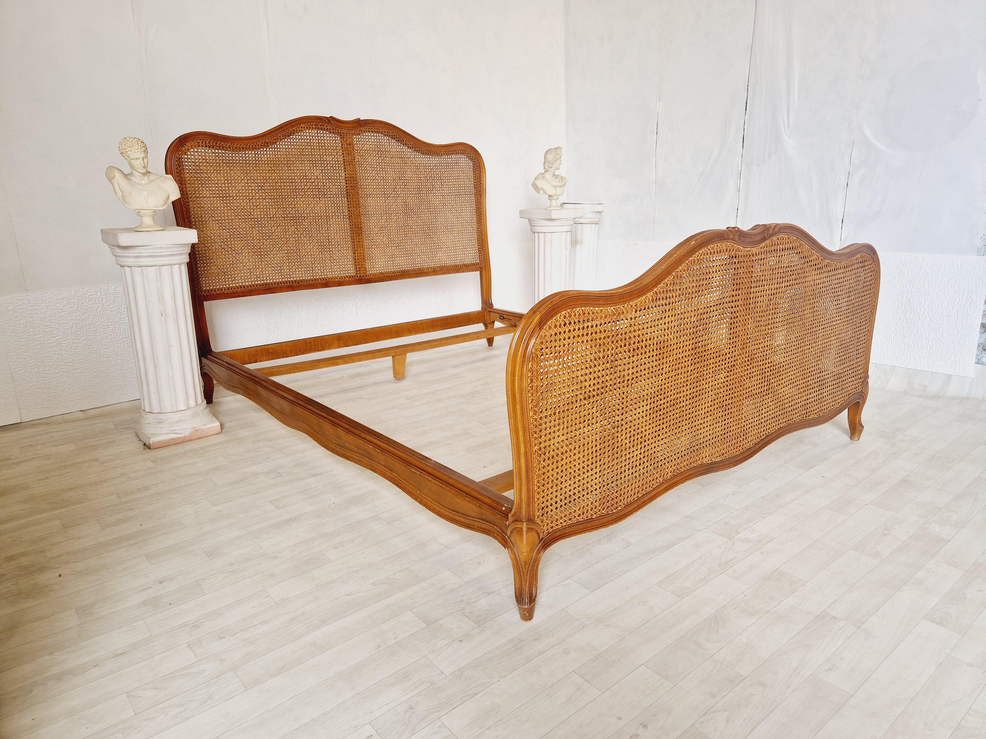 Antique Cane French Bed Louis XV Style 4