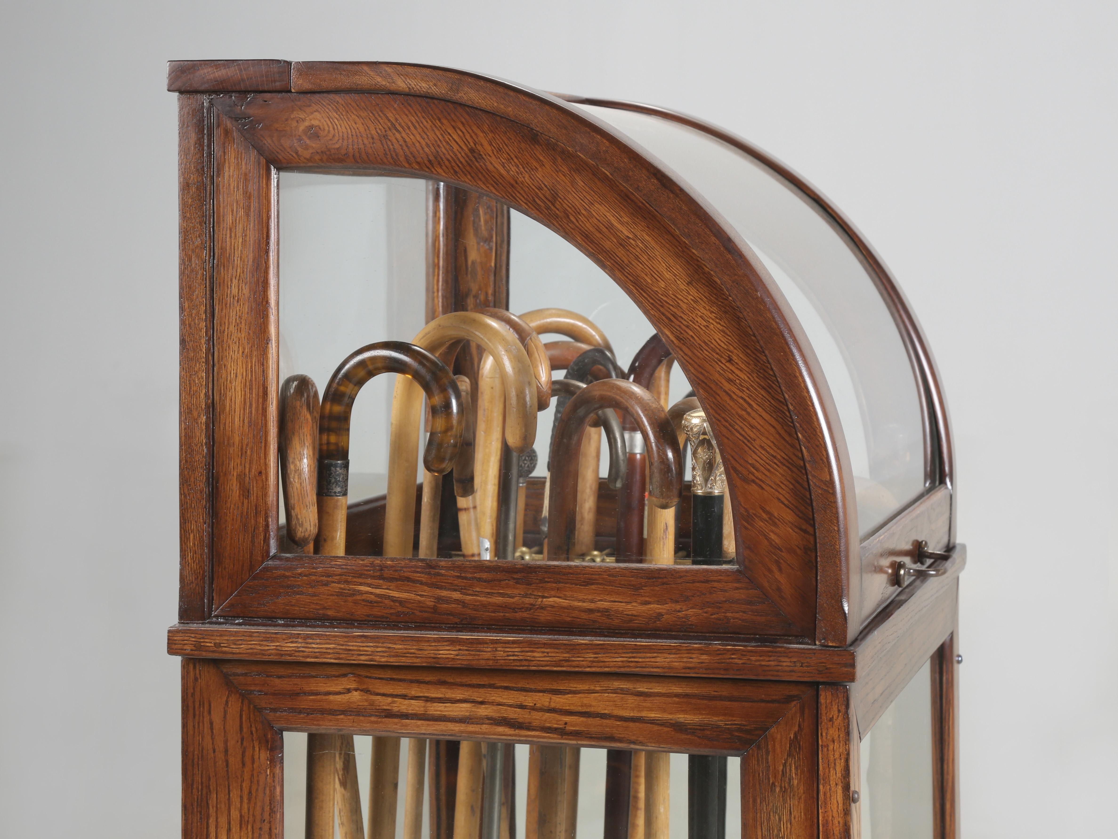 Antique Cane or Umbrella Display Cabinet from a Commercial Store Fully Restored en vente 3