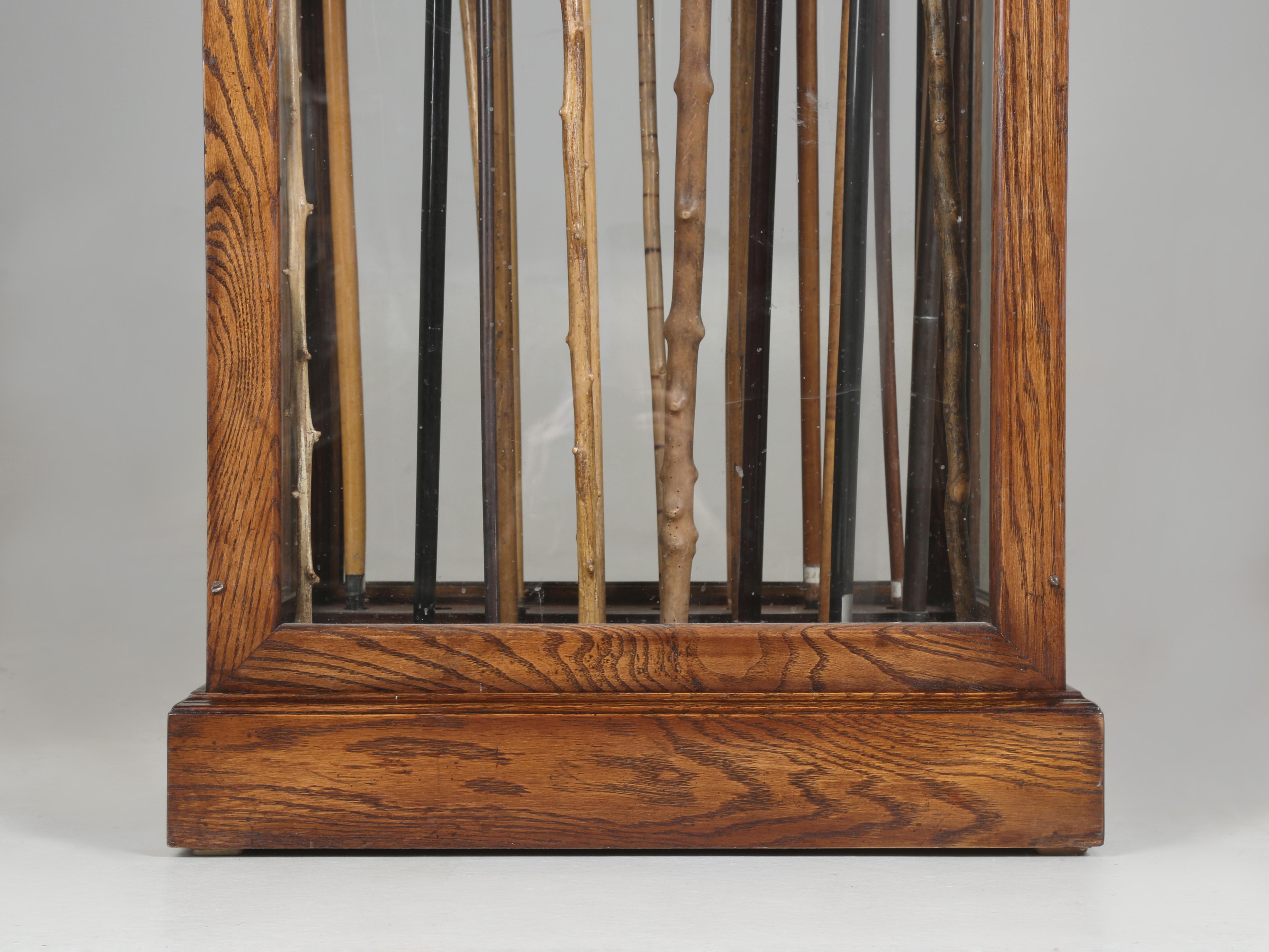 Antique Cane or Umbrella Display Cabinet from a Commercial Store Fully Restored en vente 5