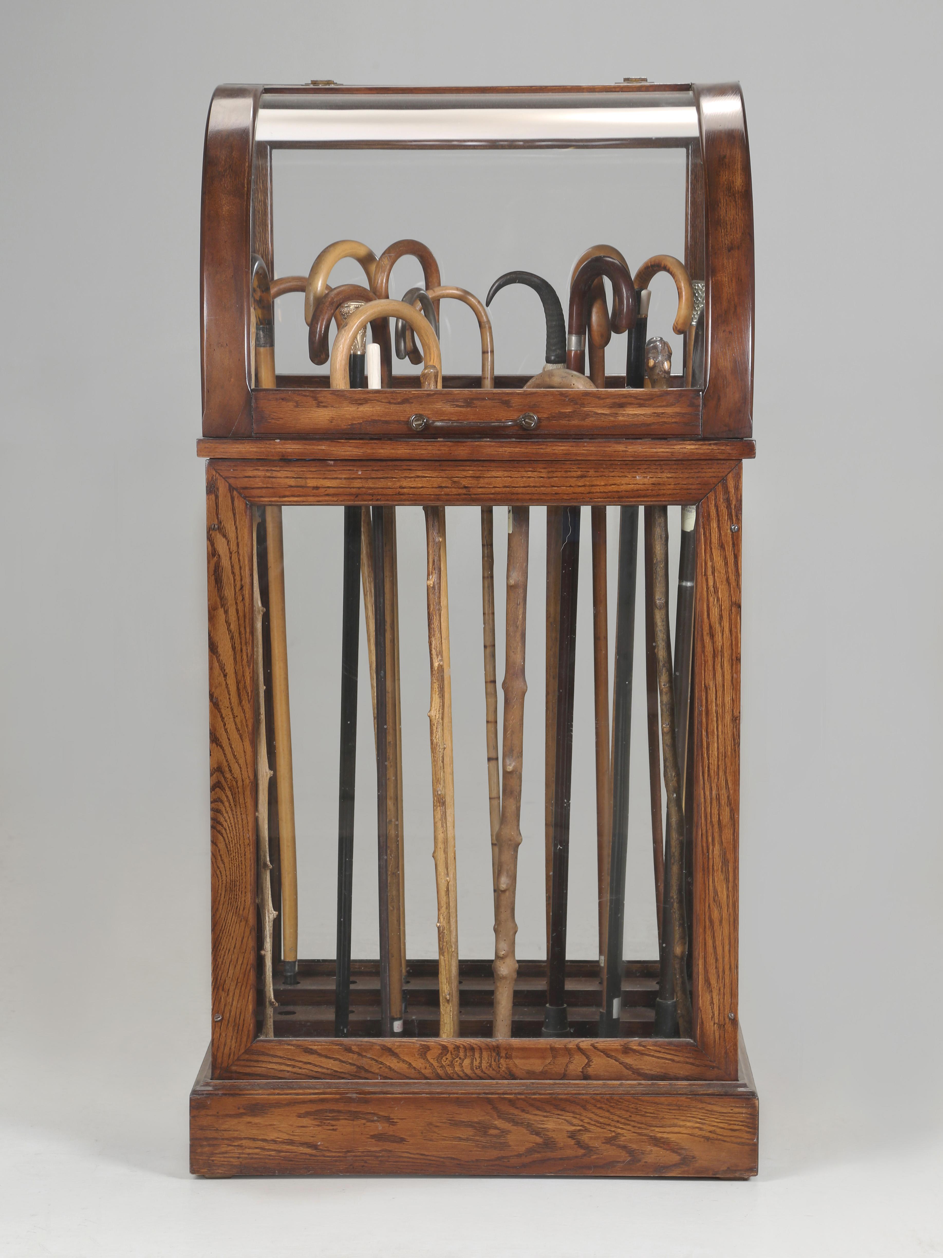 Américain Antique Cane or Umbrella Display Cabinet from a Commercial Store Fully Restored en vente