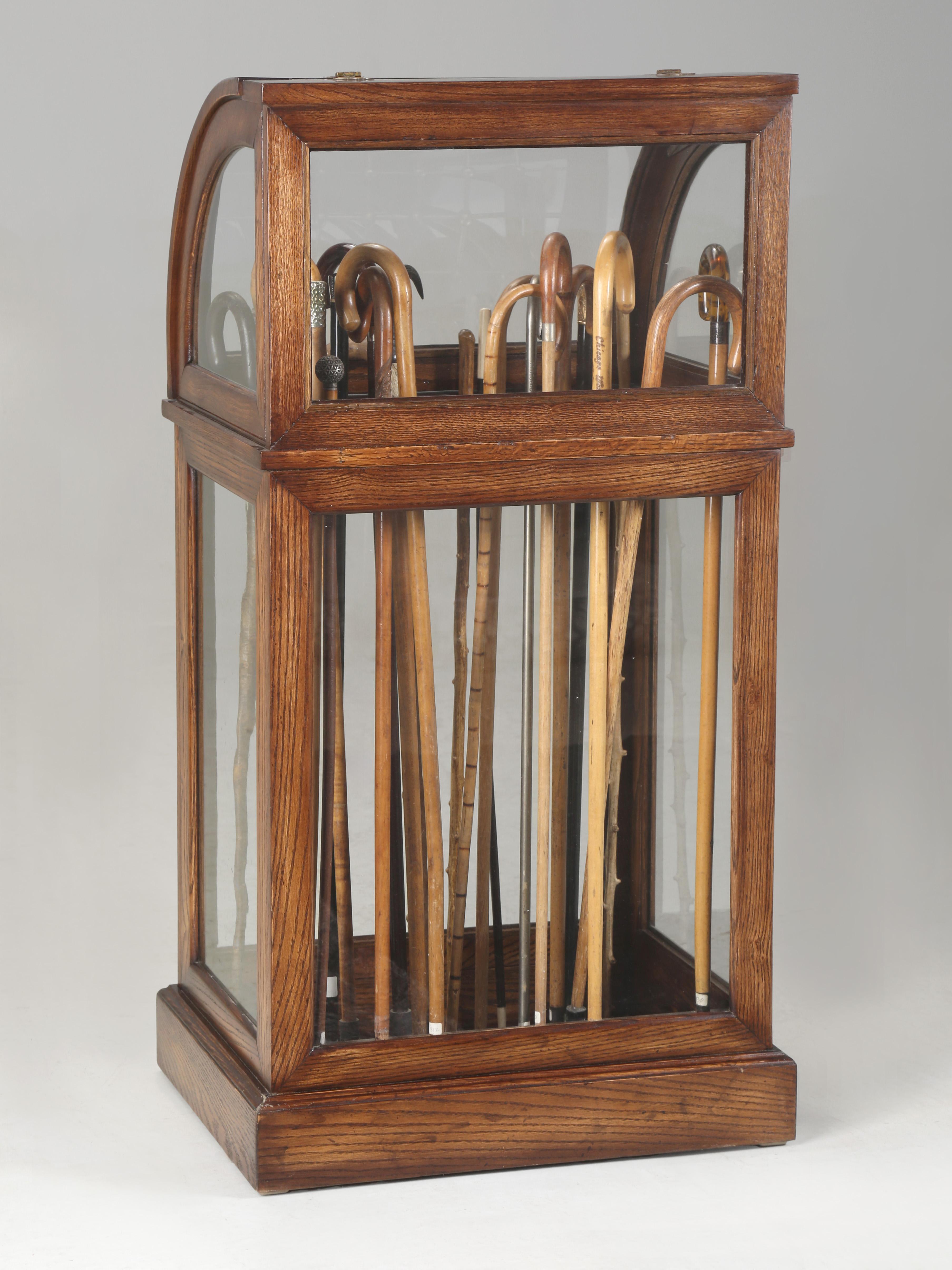 Début du 20ème siècle Antique Cane or Umbrella Display Cabinet from a Commercial Store Fully Restored en vente