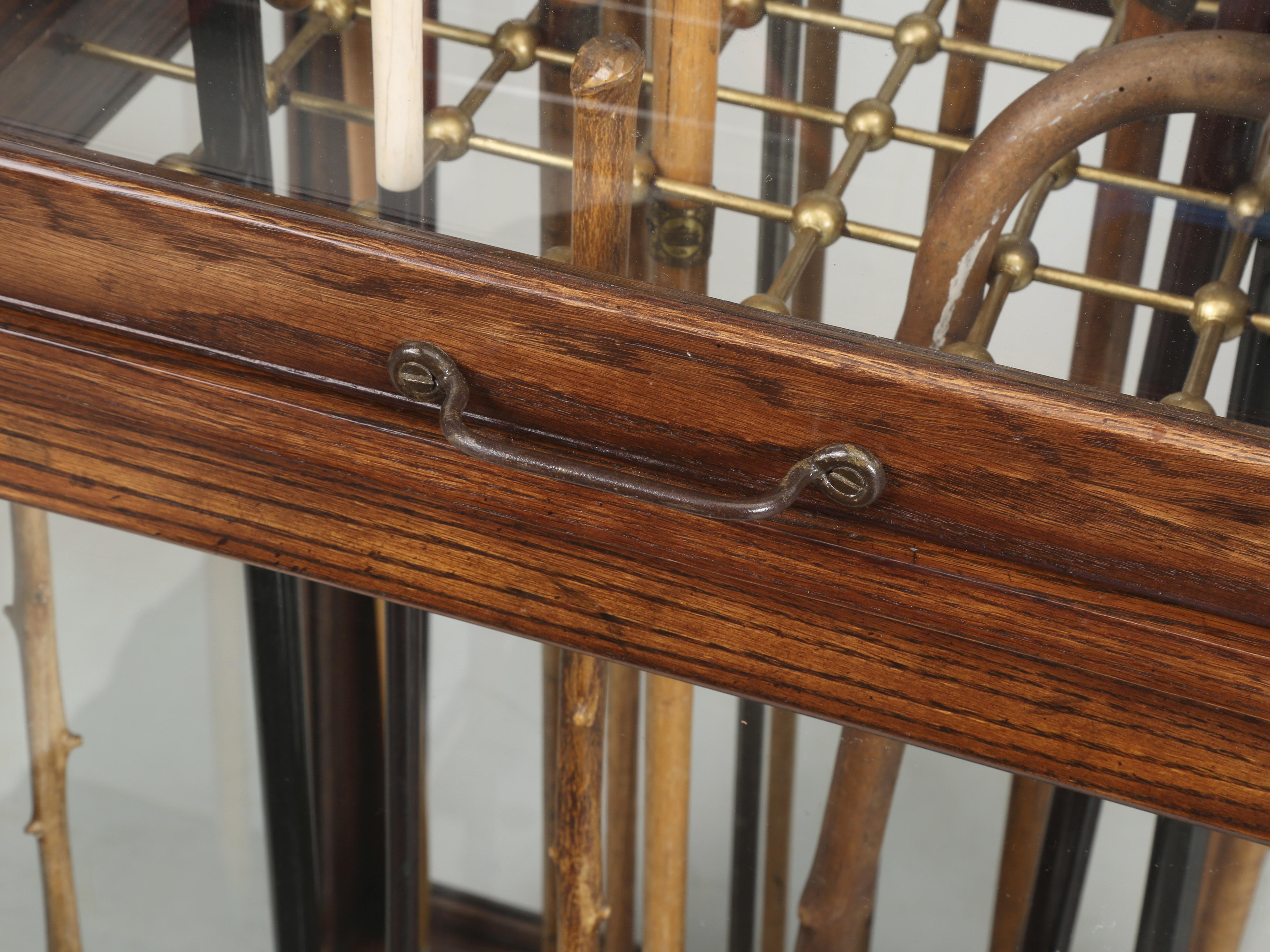 Antique Cane or Umbrella Display Cabinet from a Commercial Store Fully Restored en vente 1