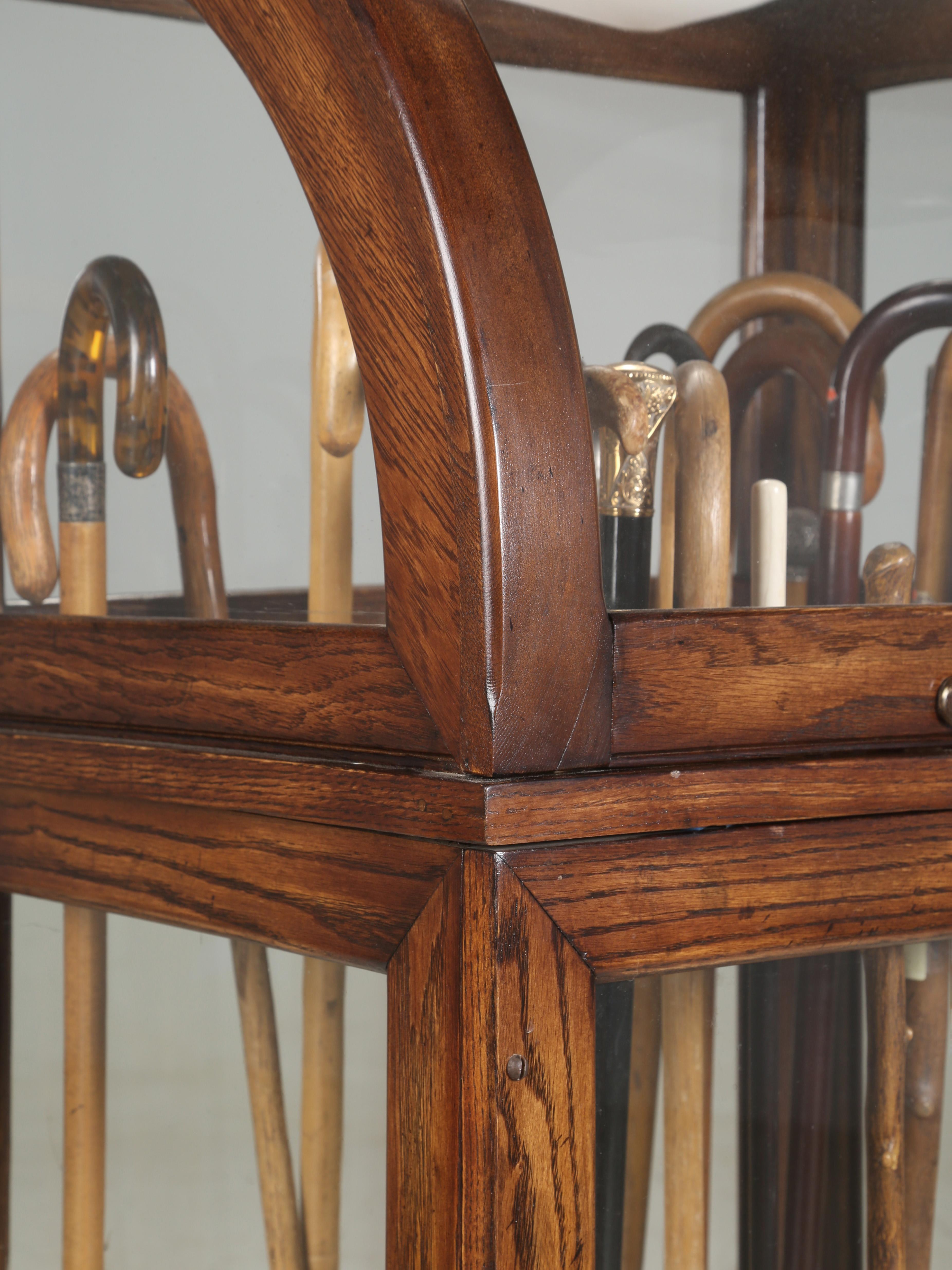 Antique Cane or Umbrella Display Cabinet from a Commercial Store Fully Restored en vente 2