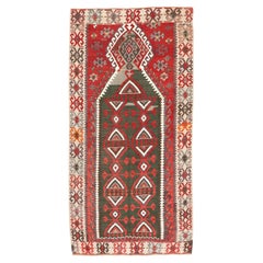 Antique Cankiri Kilim Rug Wool Old Vintage Central Anatolian Turkish Carpet