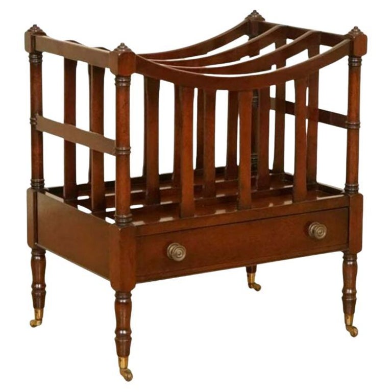 Antique Canterbury Books Magazine Newspaper Rack, circa 1920's For Sale