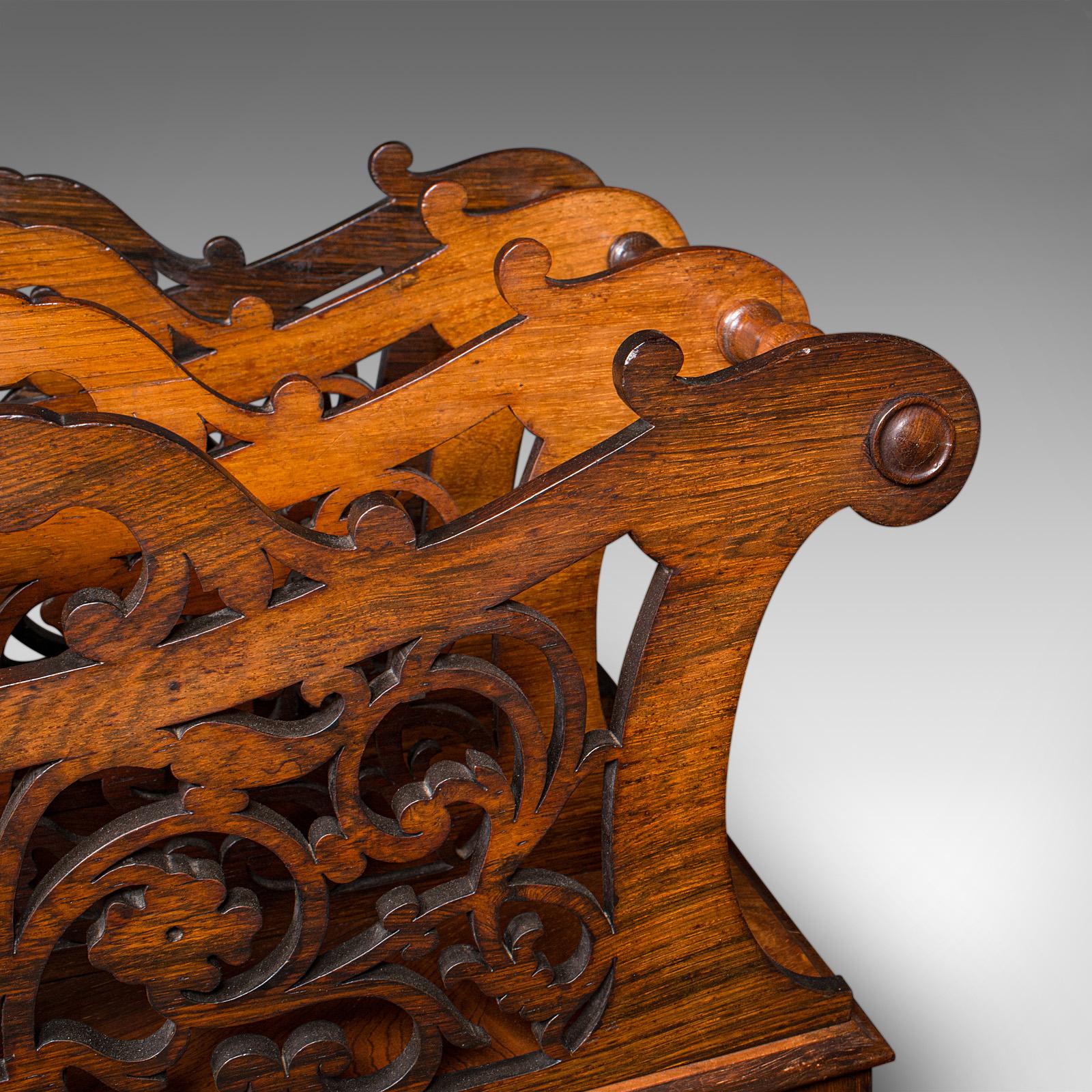 Antiker Canterbury, Englisch, Landhaus, Zeitschriftenständer, William IV, C.1835 im Angebot 3