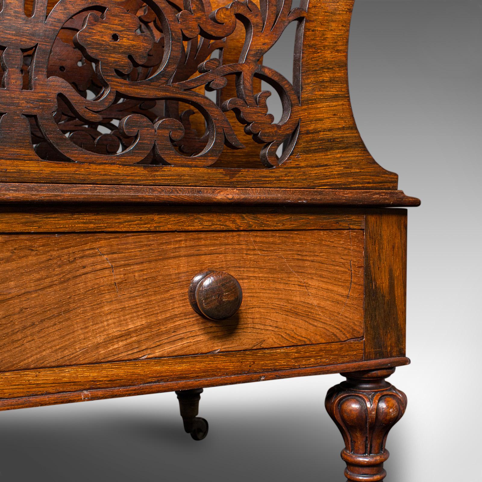 Antiker Canterbury, Englisch, Landhaus, Zeitschriftenständer, William IV, C.1835 im Angebot 5