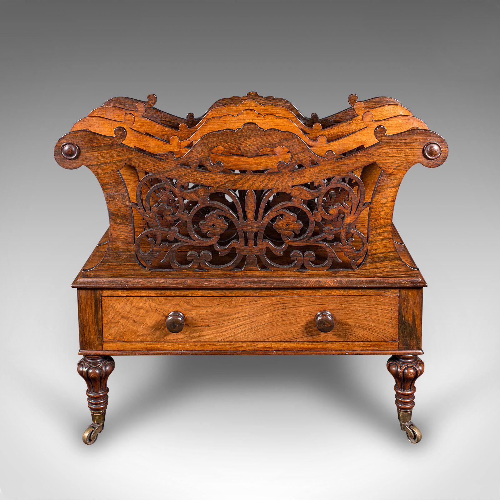 Antiker Canterbury, Englisch, Landhaus, Zeitschriftenständer, William IV, C.1835 (William IV.) im Angebot