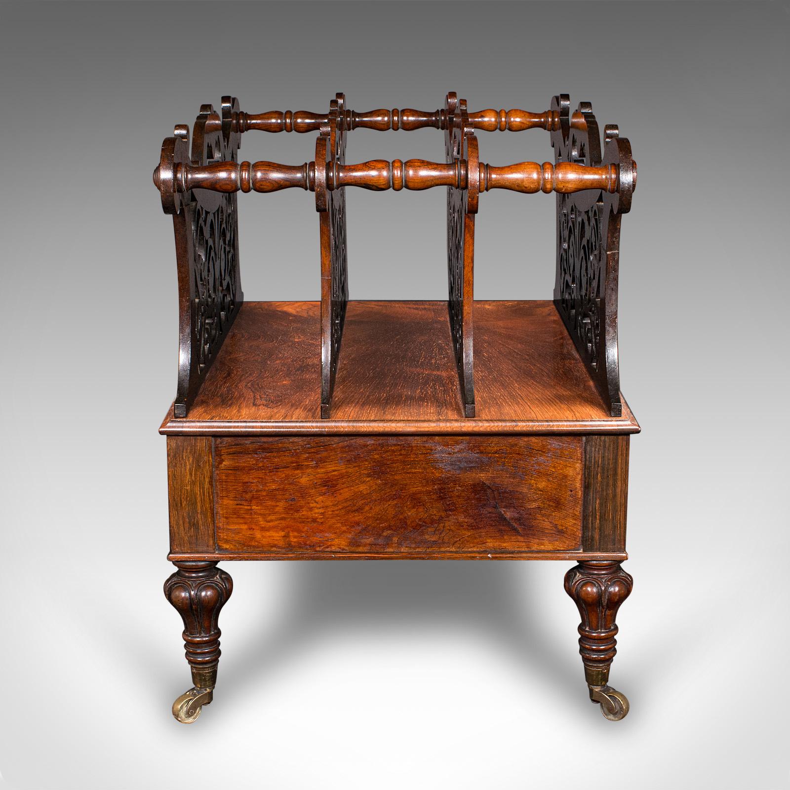 Antiker Canterbury, Englisch, Landhaus, Zeitschriftenständer, William IV, C.1835 (Britisch) im Angebot