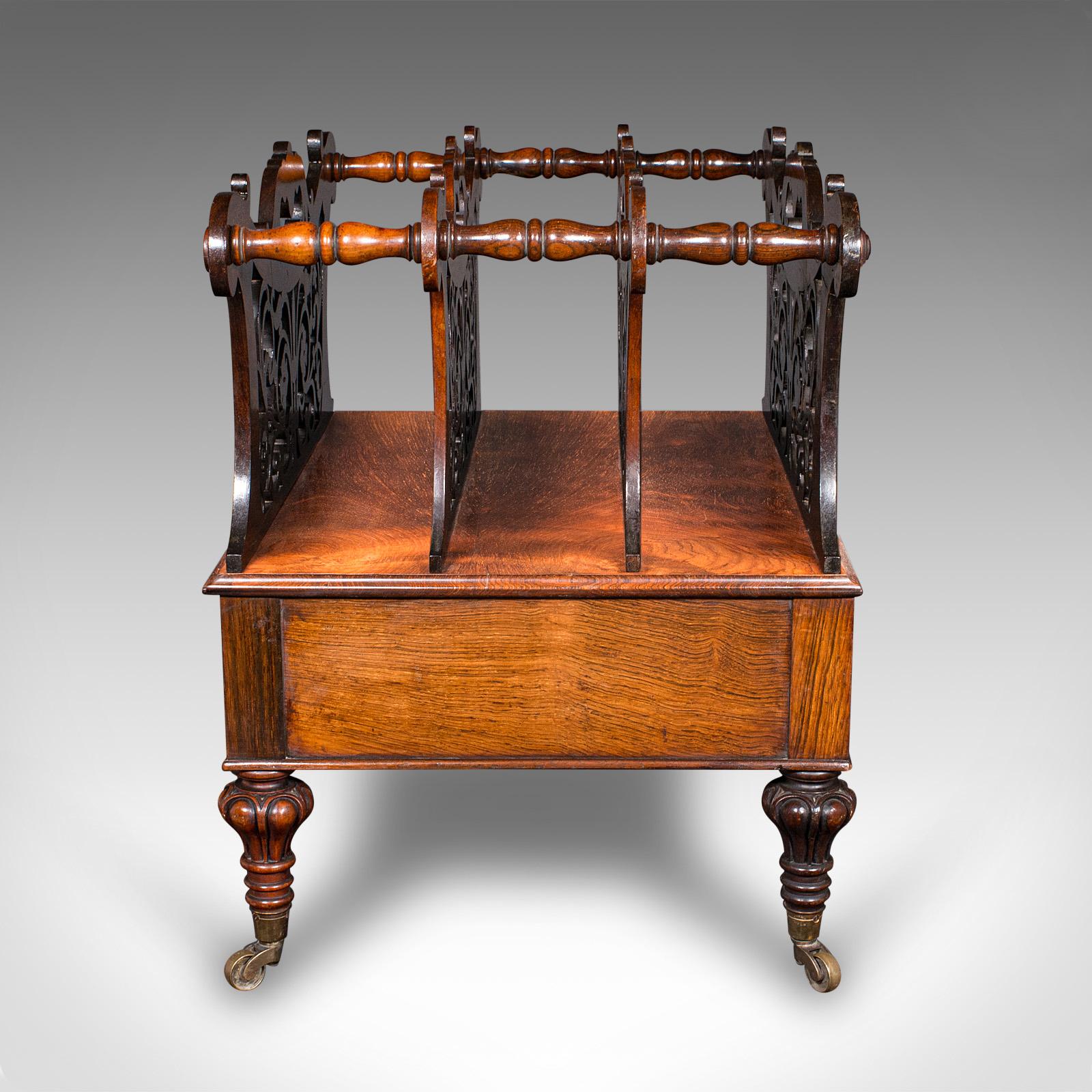 Antiker Canterbury, Englisch, Landhaus, Zeitschriftenständer, William IV, C.1835 (Mittleres 19. Jahrhundert) im Angebot