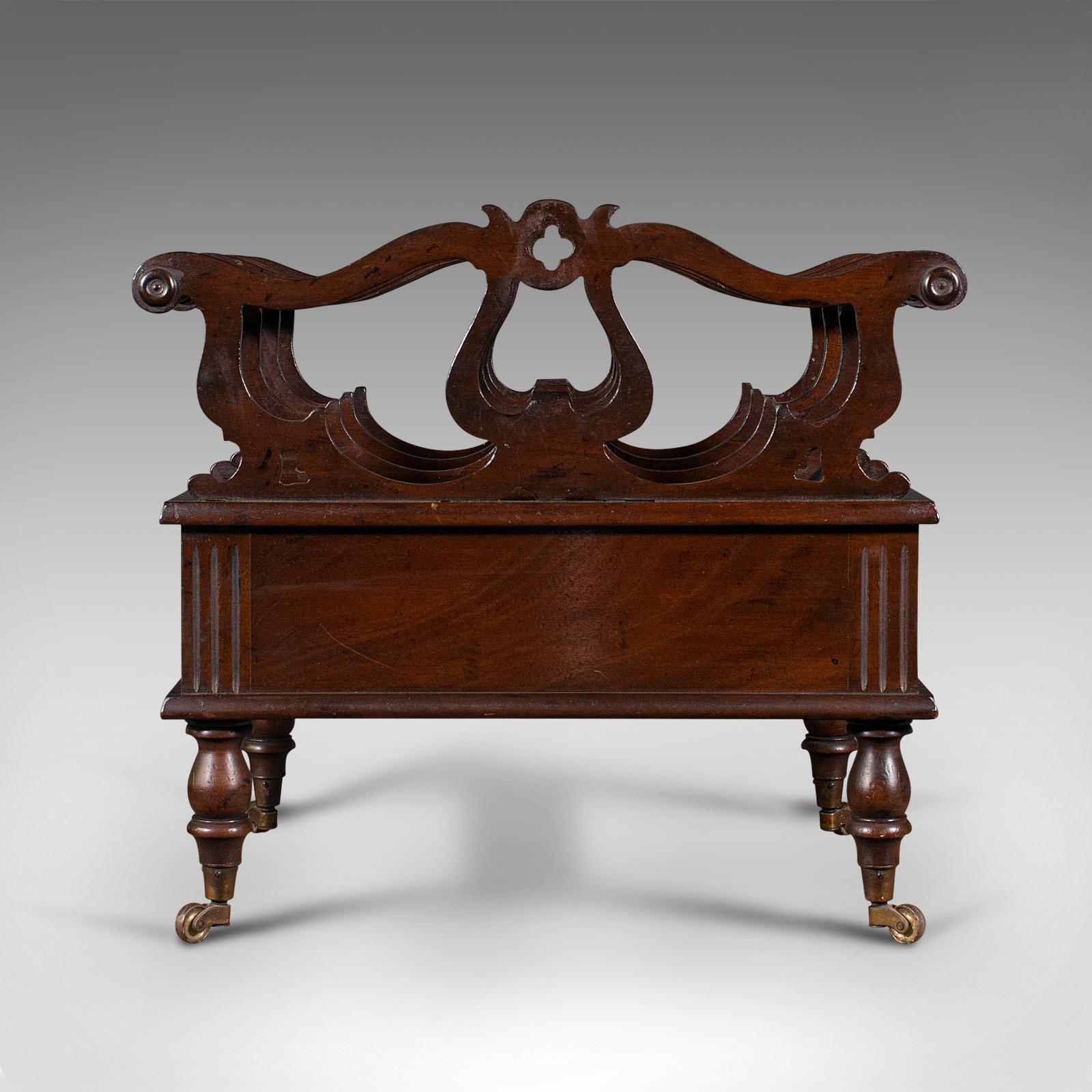 XIXe siècle Porte-revues ancien de Canterbury, anglais, porte-revues, victorien, vers 1900 en vente