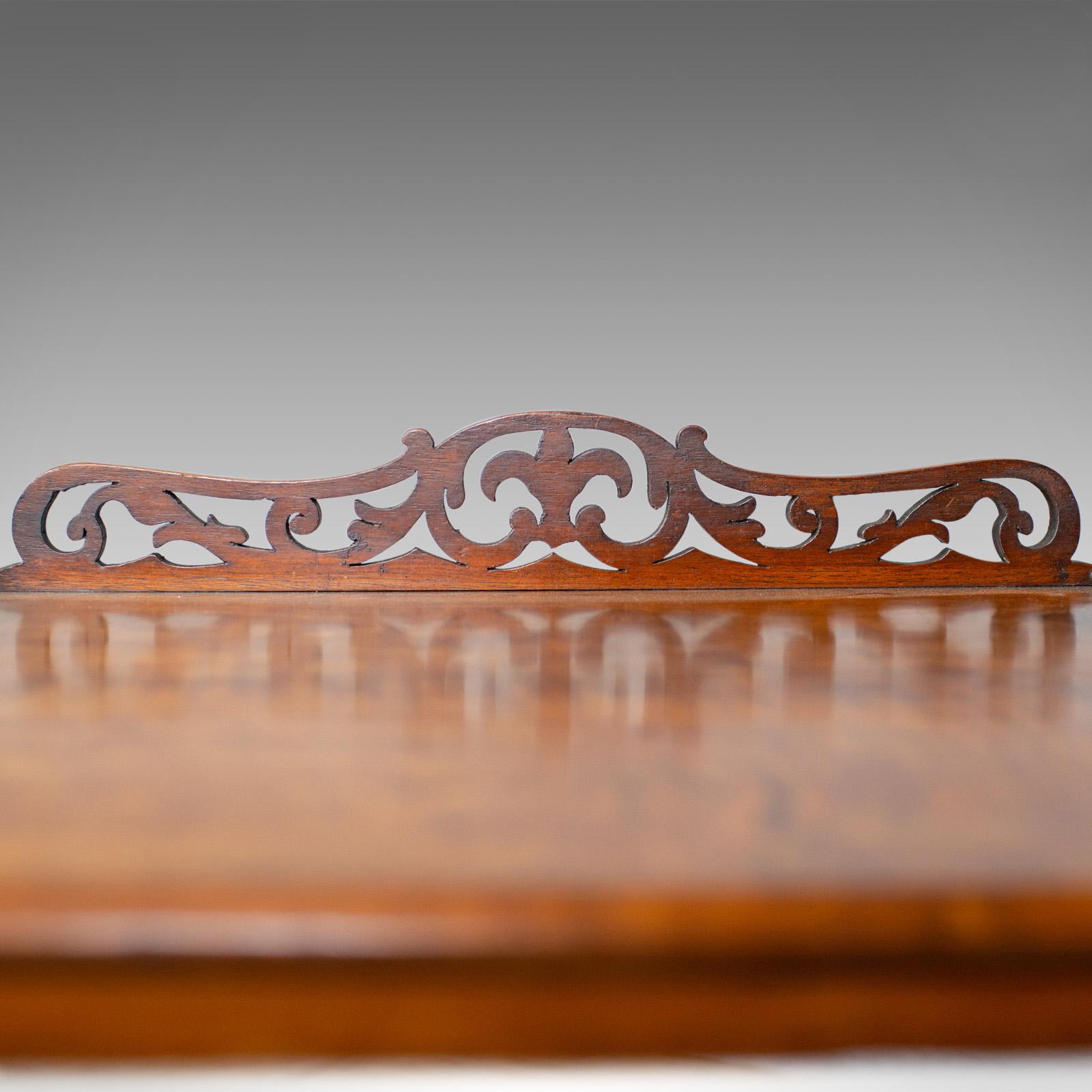 19th Century Antique Canterbury Table, English, Victorian, Music Stand, Walnut, circa 1860