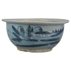 Antico lavabo in porcellana cinese cantonese Cina Canton, 1850 ca.