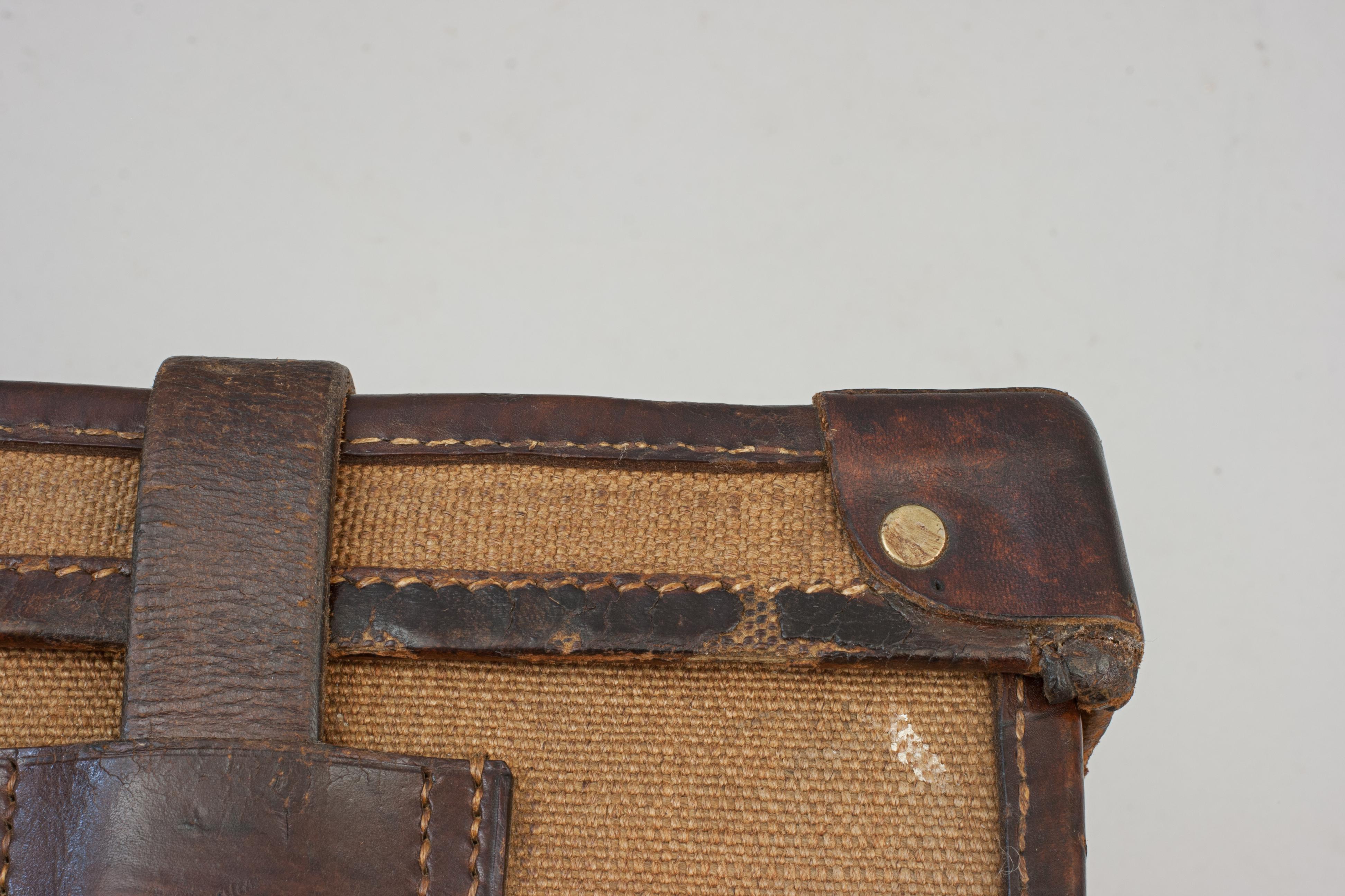 Antique Canvas and Leather Cartridge Magazine For Sale 6