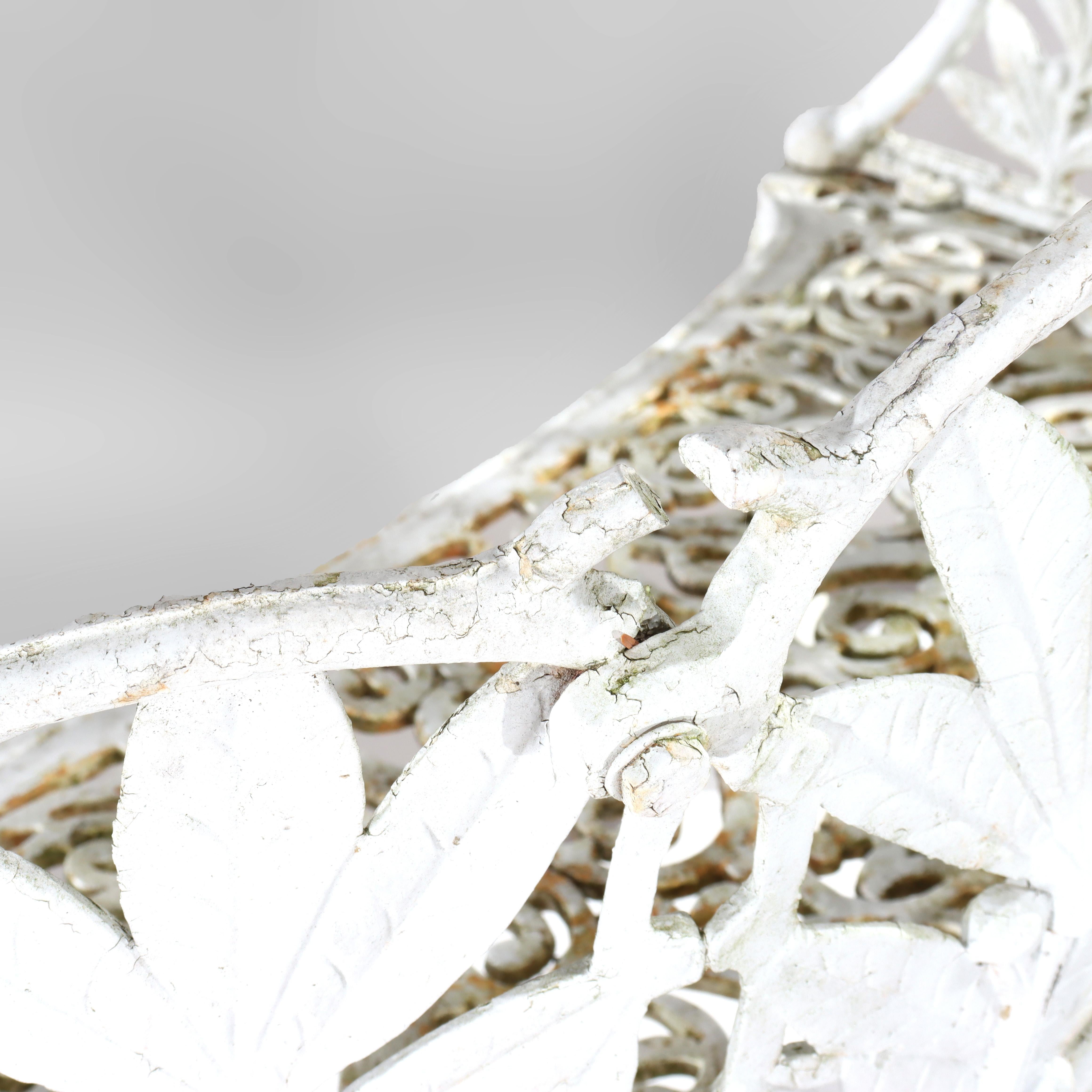 Antica panchina da giardino in ghisa Caolbrookdale a forma di felce C1890 in vendita 5