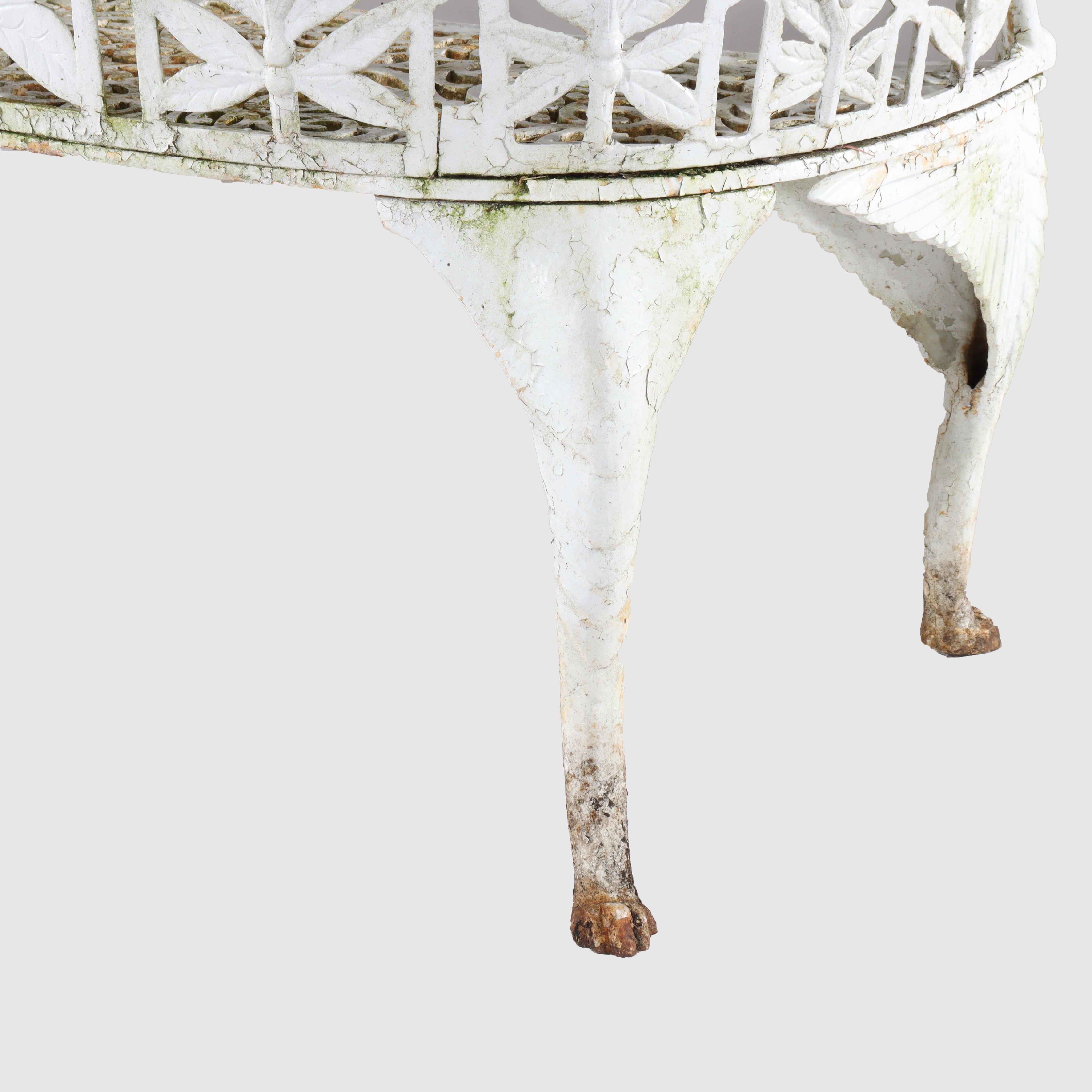 Antica panchina da giardino in ghisa Caolbrookdale a forma di felce C1890 in vendita 7