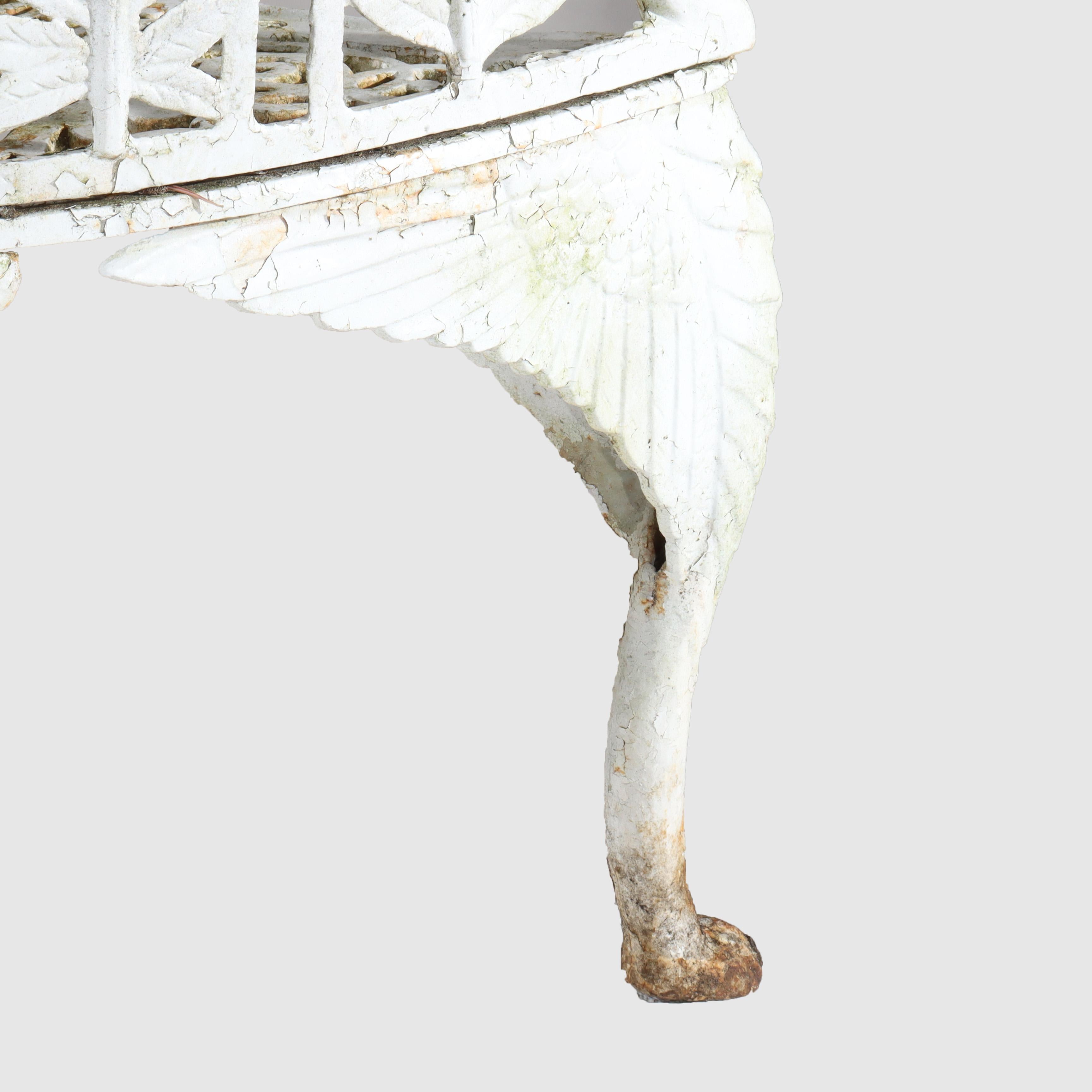 Antica panchina da giardino in ghisa Caolbrookdale a forma di felce C1890 in vendita 8