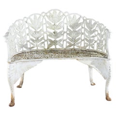 Antique Caolbrookdale Cast Iron Fern Form Garden Bench C1890