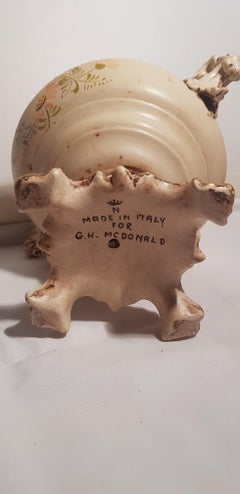 Antique Capodimonte Ceramic Decorative Bowl Signed